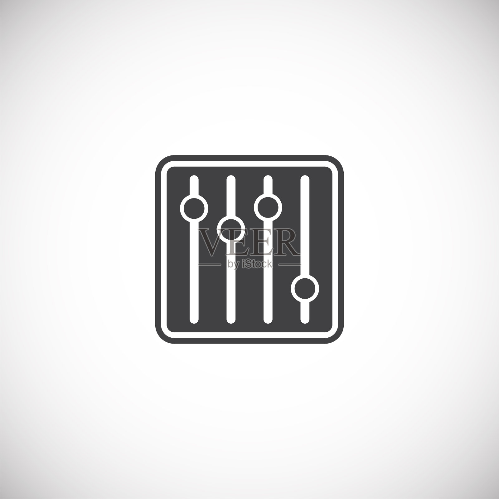 均衡器相关图标设置在图形和网页设计的背景。创意插图概念符号的web或移动应用程序。图标素材