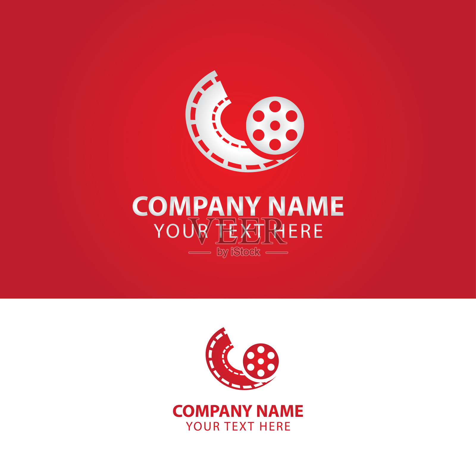 字母C为标志电影院设计，电影标志简单设计插画图片素材