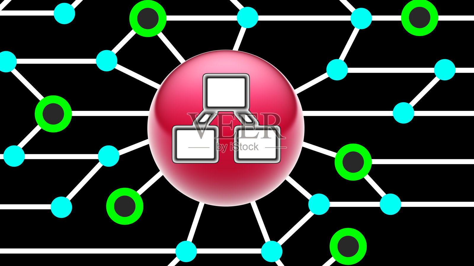 屏幕上的层级图标。插画图片素材