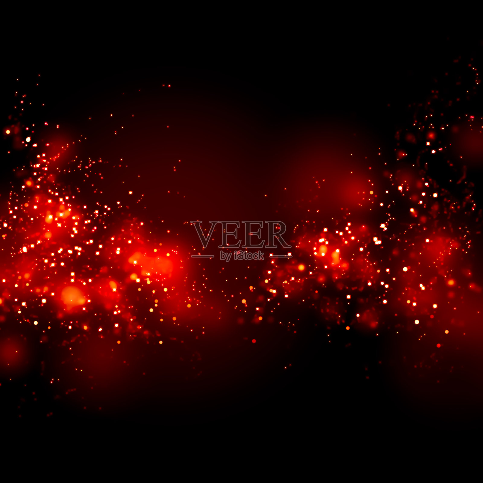 冠状病毒covid-19的红细胞在黑暗的背景上移动，模糊的散焦。插画图片素材