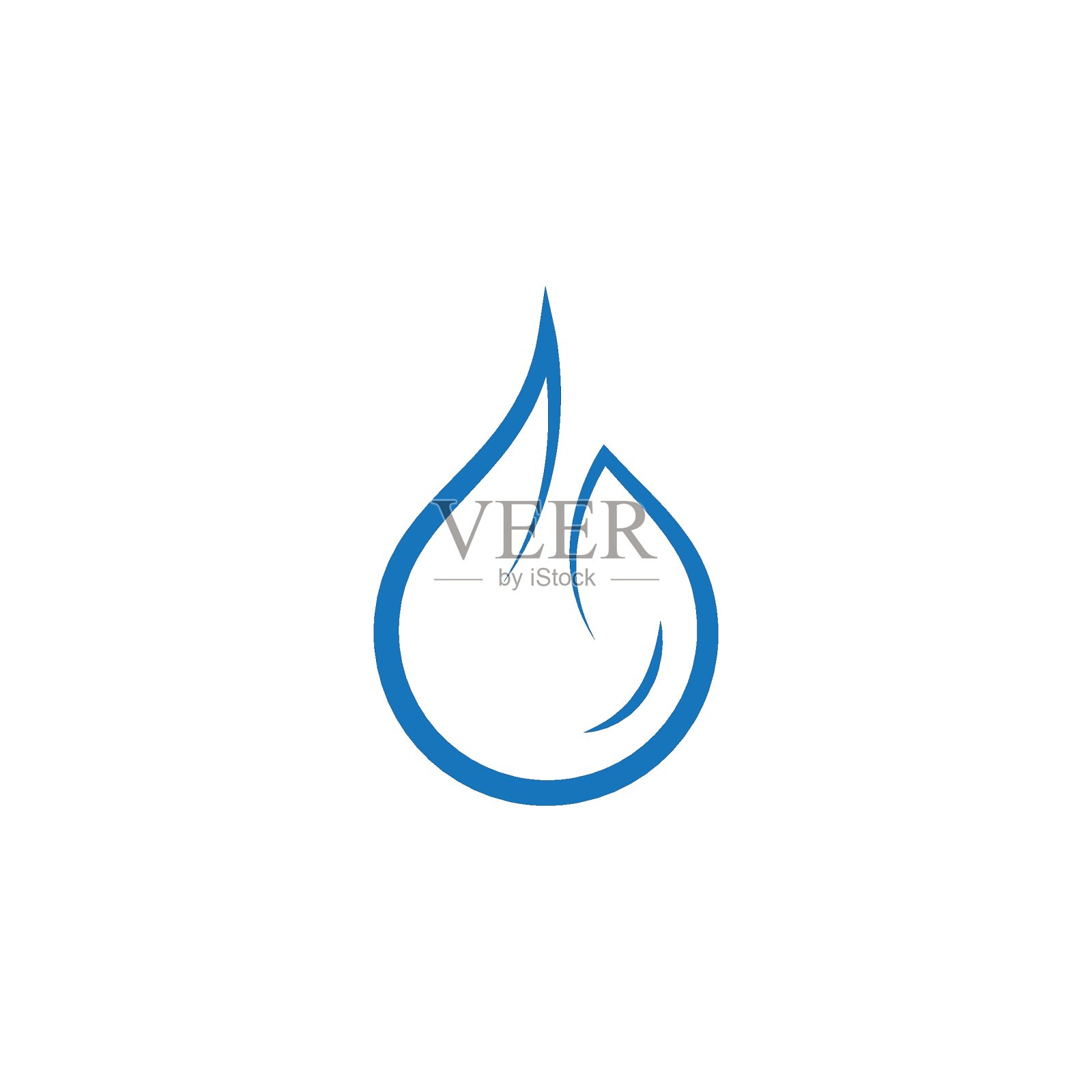 水滴标志模板矢量设计元素图片