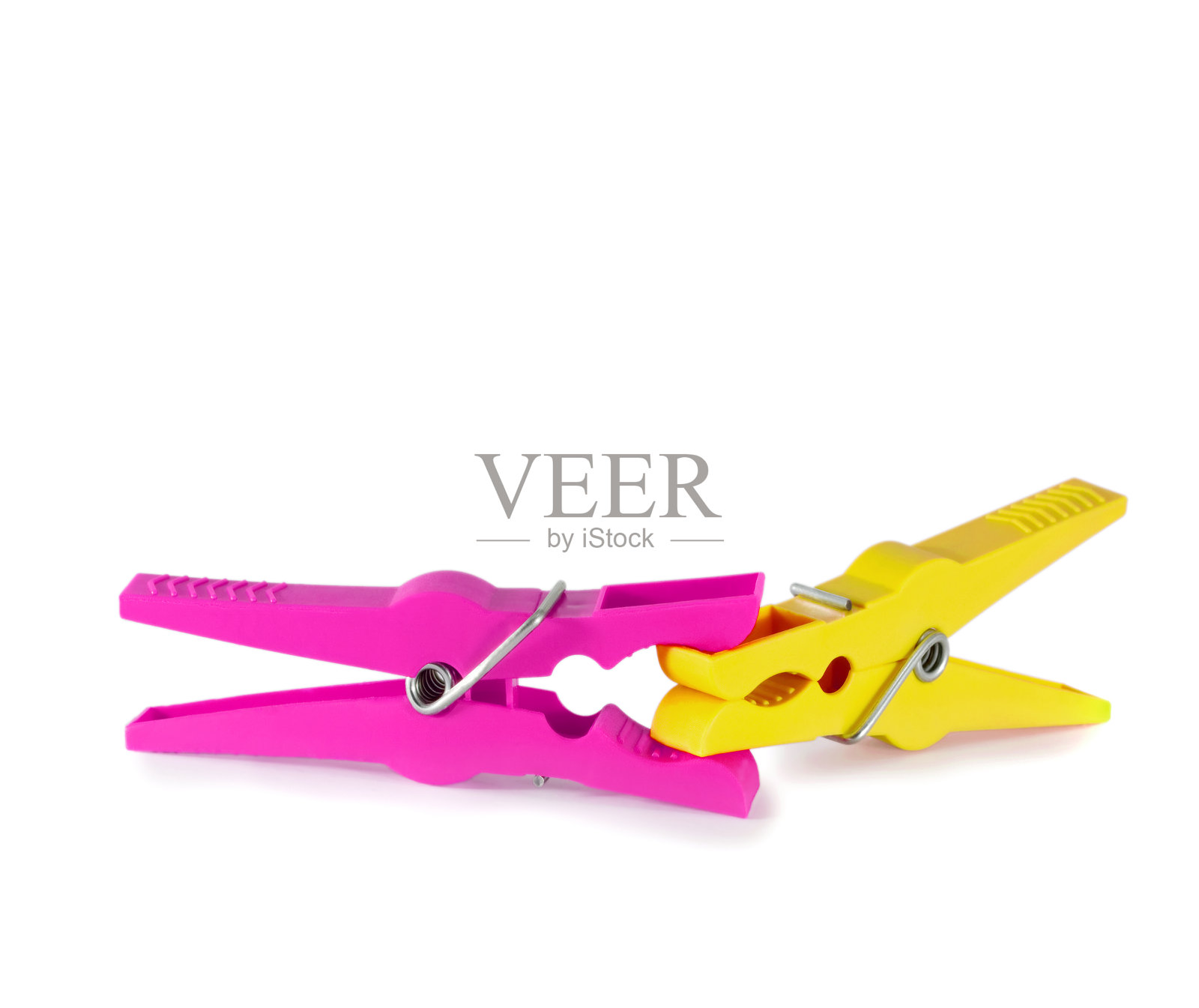 衣夹侵略病毒衣夹孤立在白色背景上照片摄影图片