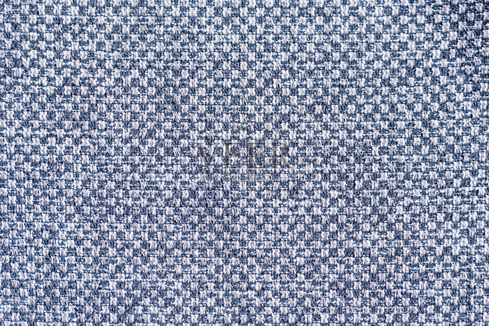 机织粗纺结构织物，蓝色和白色照片摄影图片