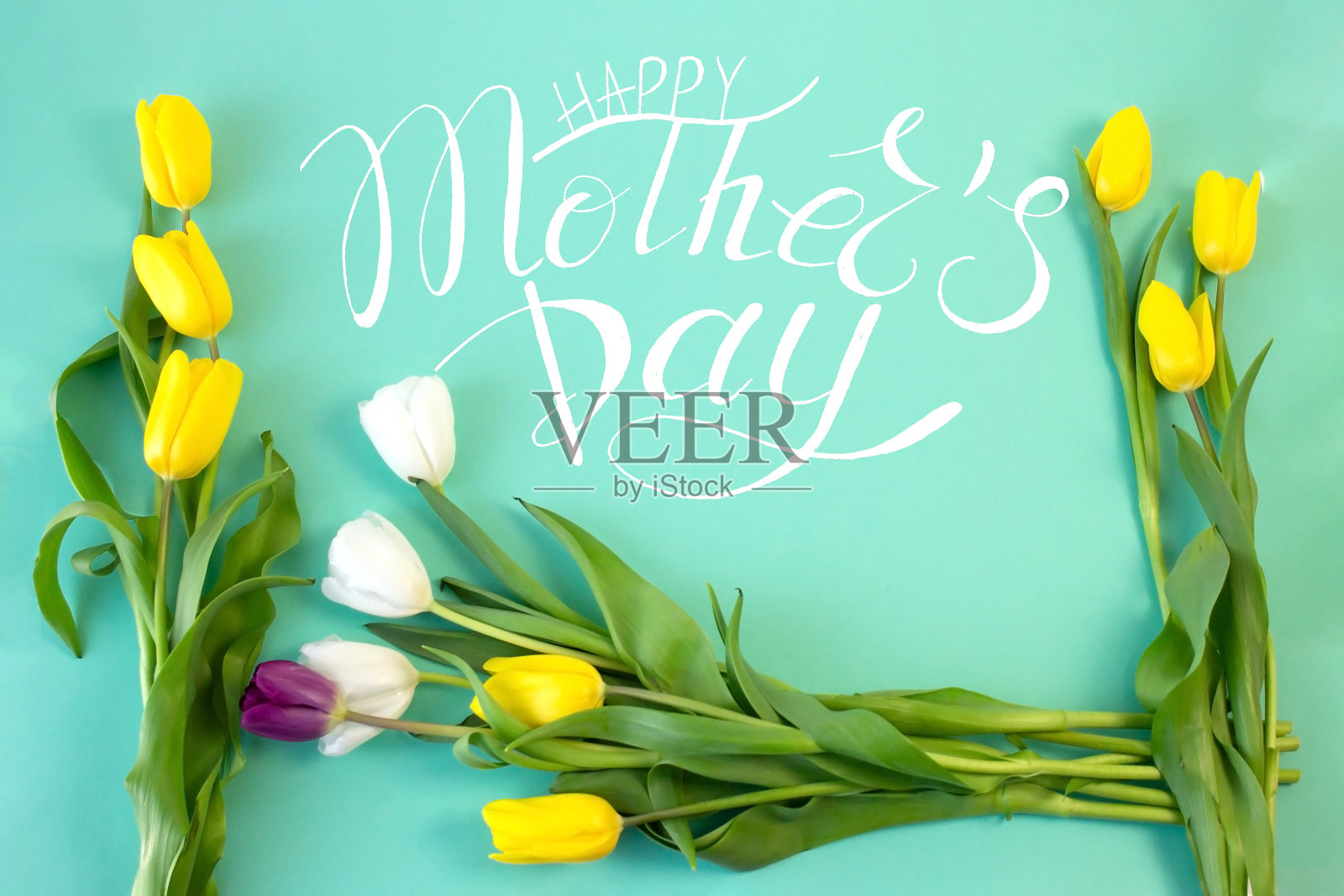 贺卡母亲节用文字书法，母亲节快乐照片摄影图片