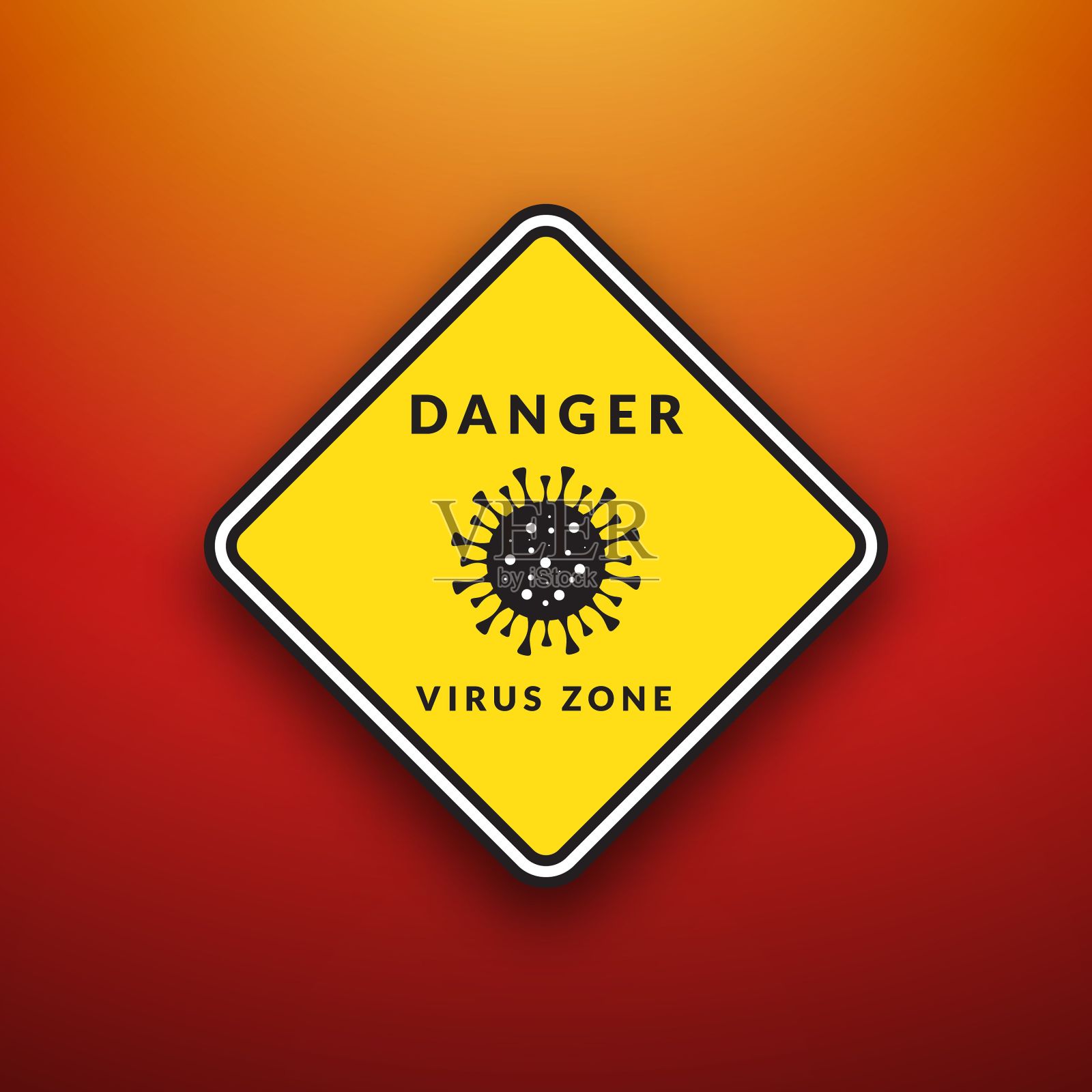 警告有传播病毒爆发的危险插画图片素材