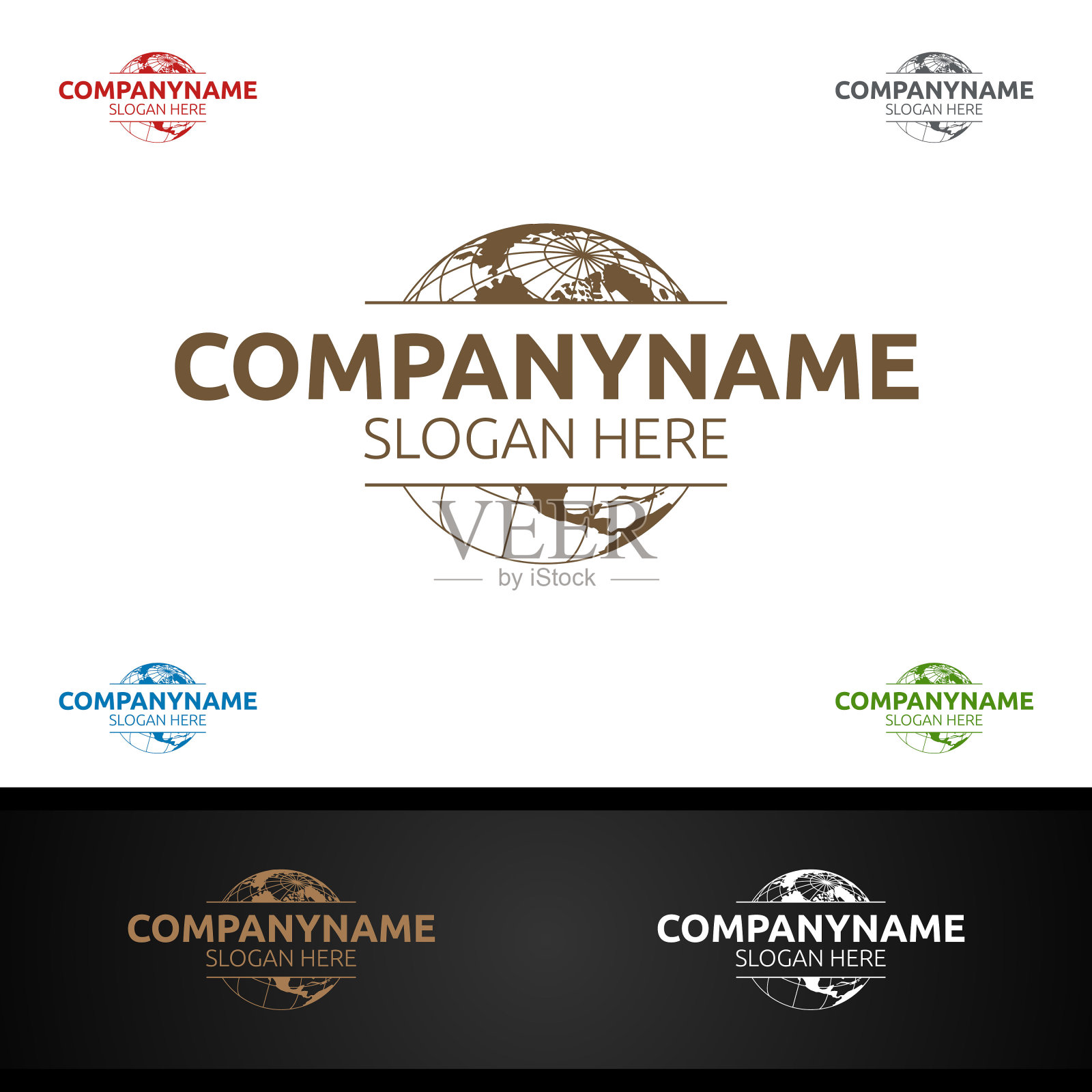 全球符号现代技术世界球概念设计插画图片素材