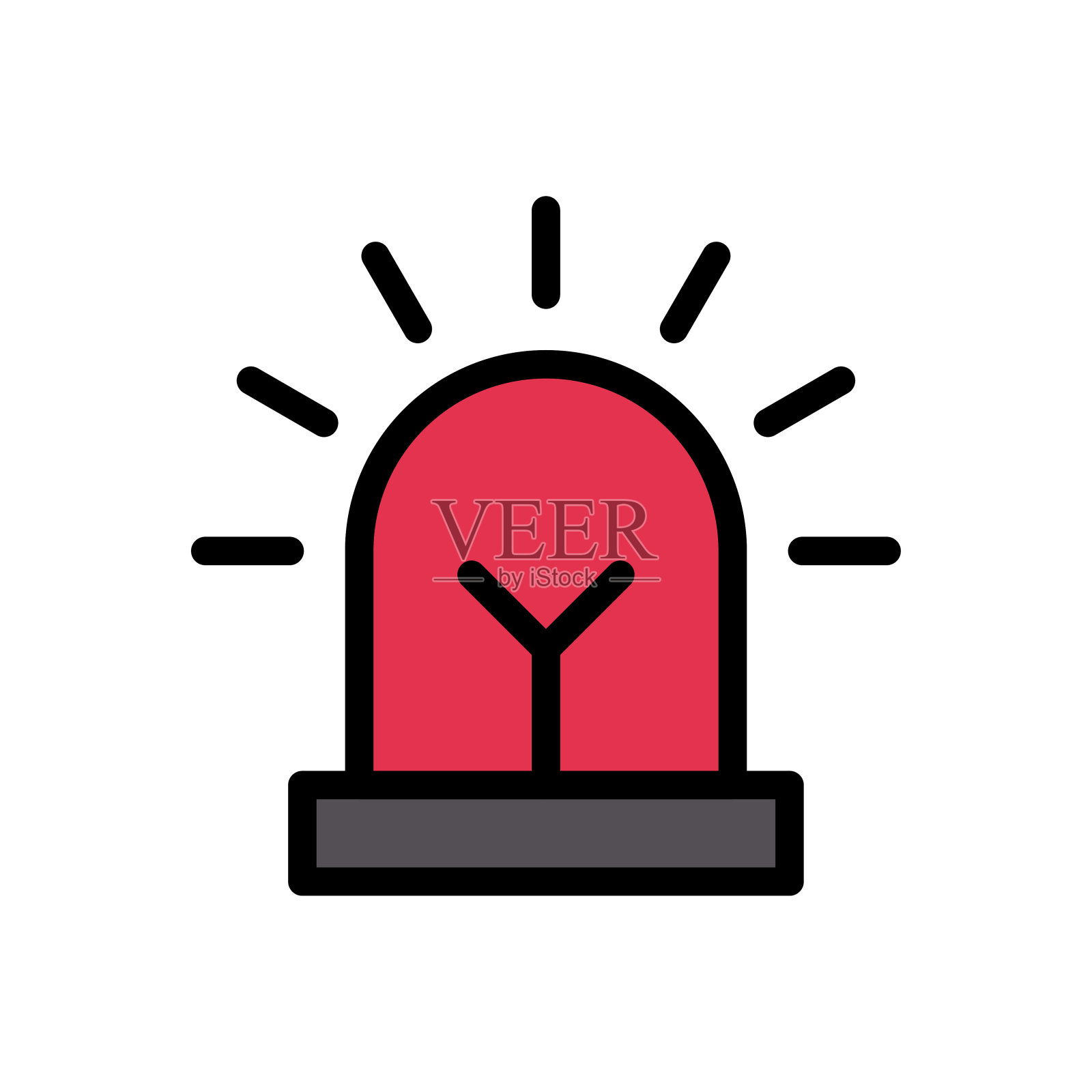 警报插画图片素材