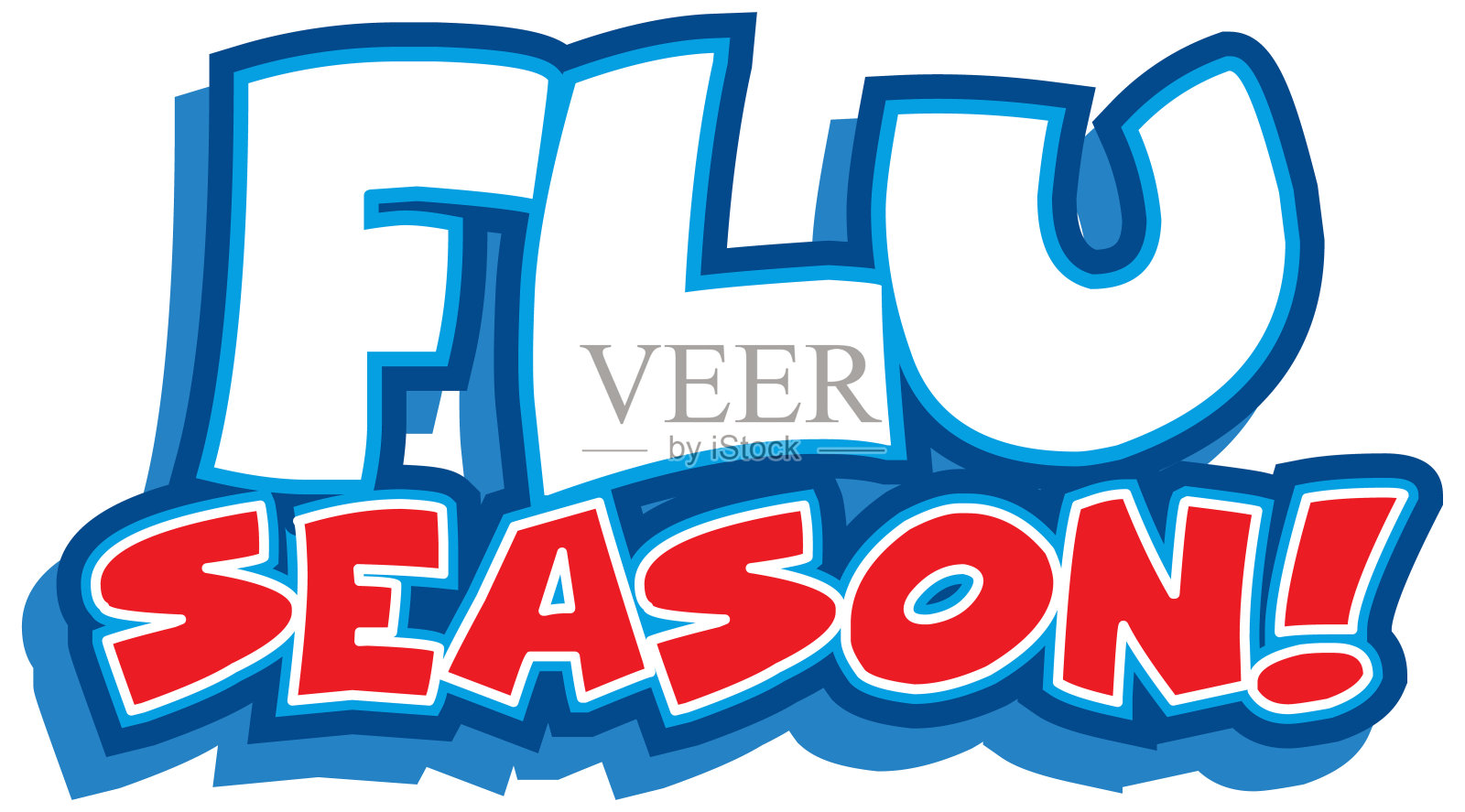 字体设计字流感季节在白色背景设计元素图片