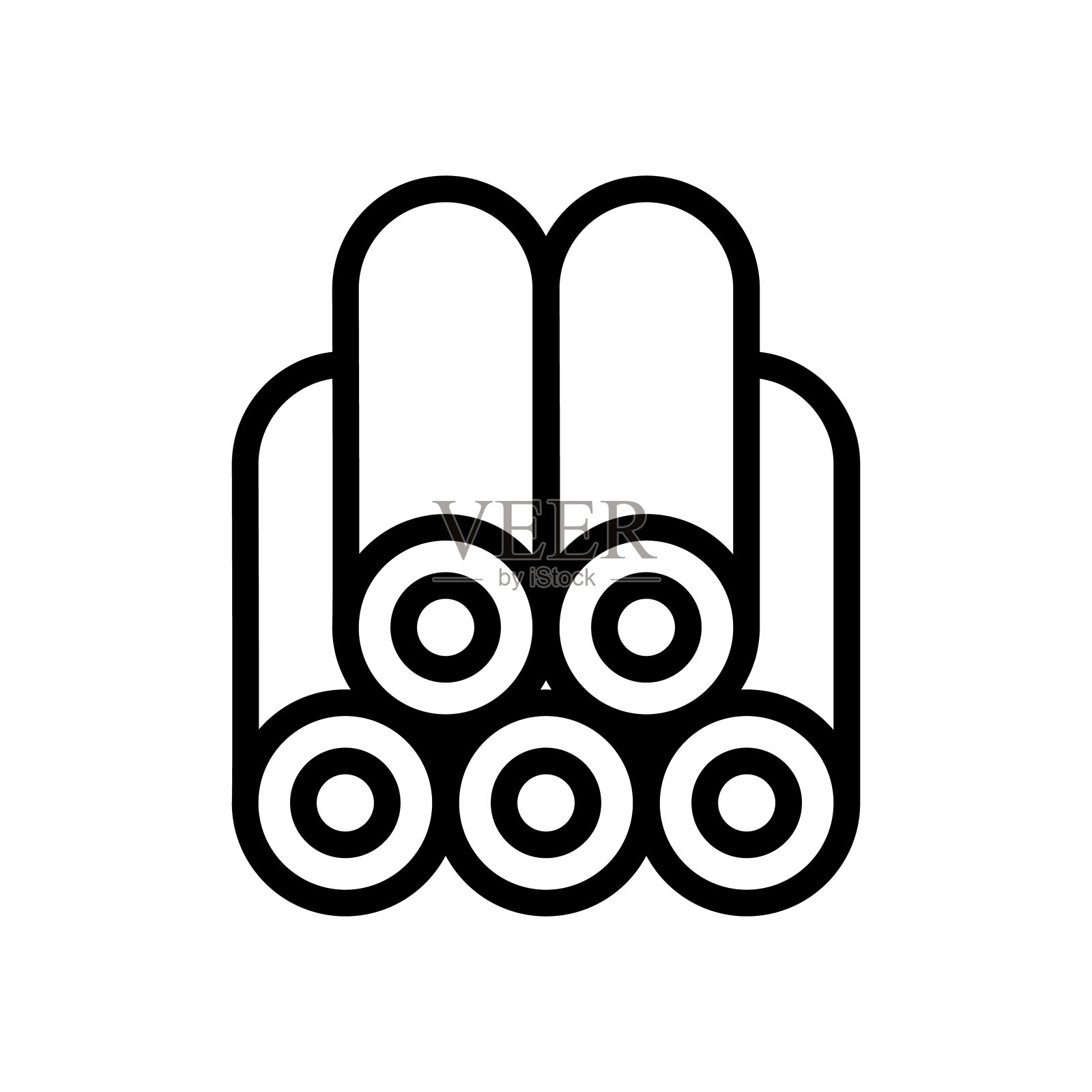 许多滚动图标矢量轮廓插图插画图片素材