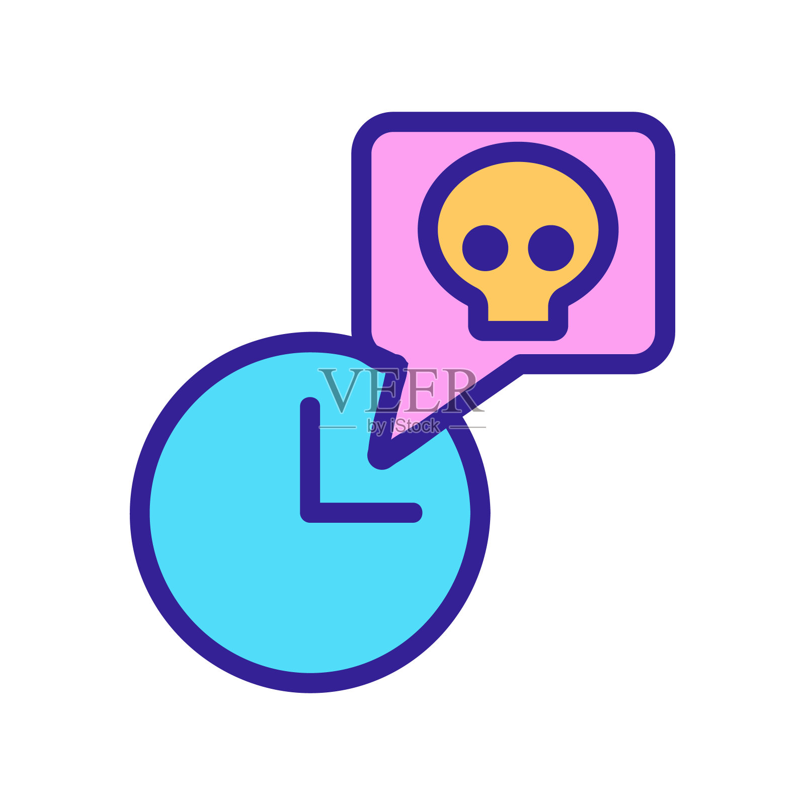 一个时间期限图标矢量大纲插图插画图片素材