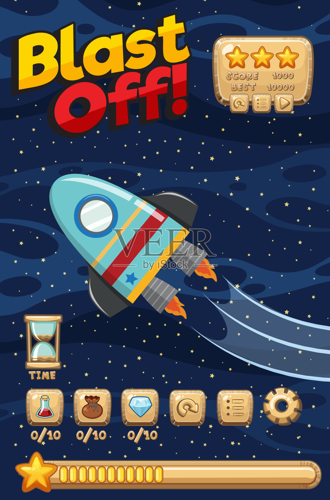 游戏背景模板与空间主题插画图片素材