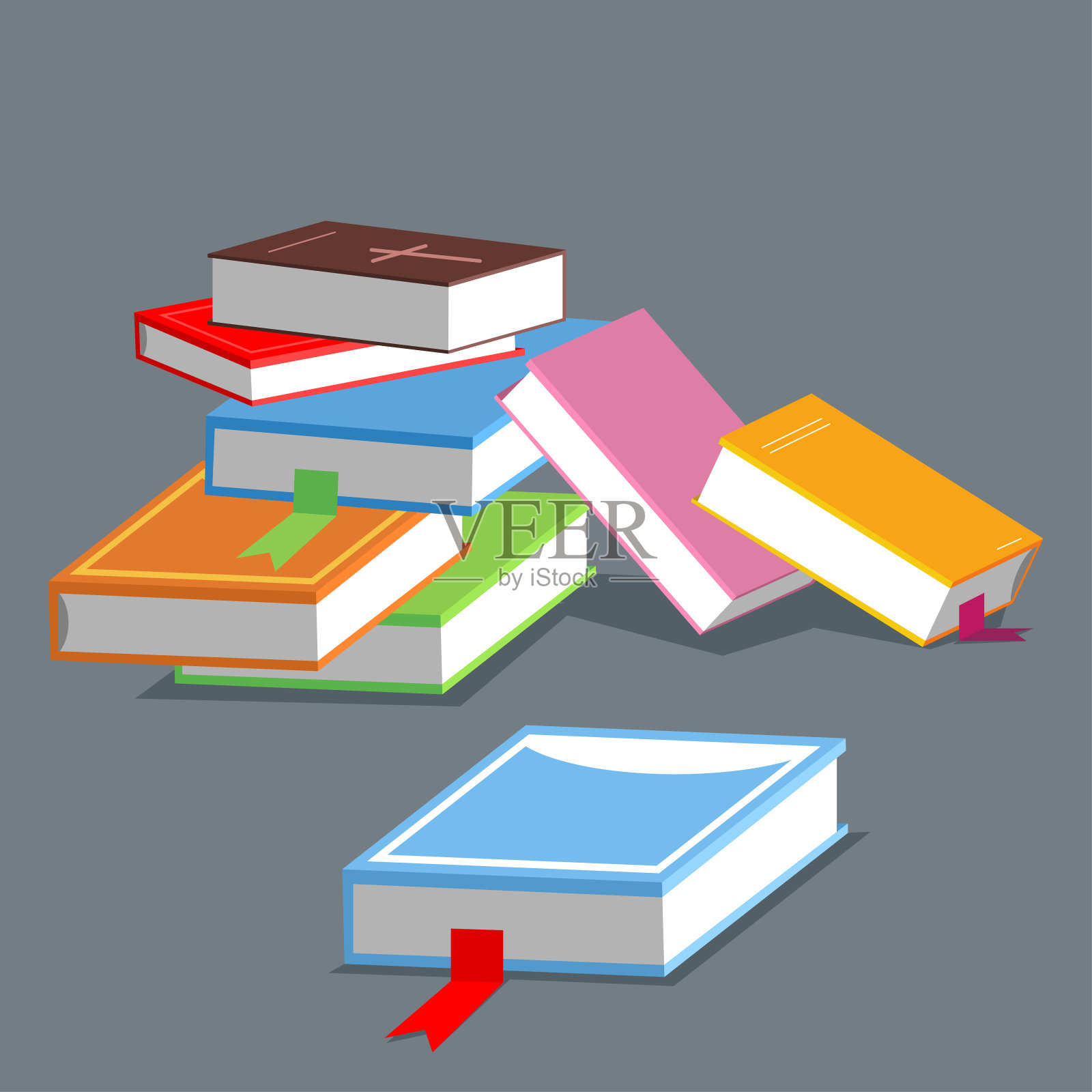 世界图书日矢量概念插图孤立的背景。插画图片素材