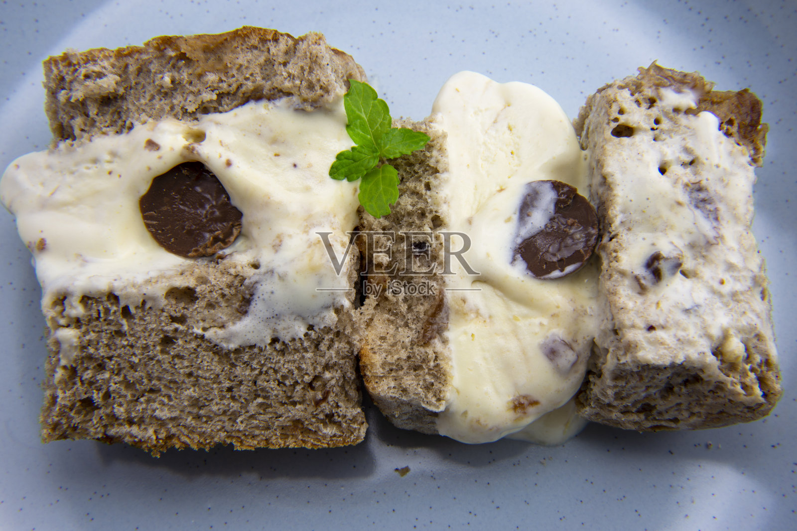 热十字面包，冰淇淋，面包，三明治照片摄影图片