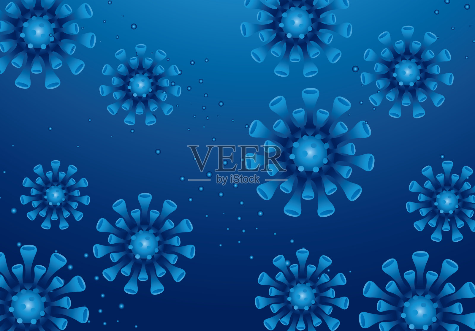 COVID-19、冠状病毒的说明。插画图片素材