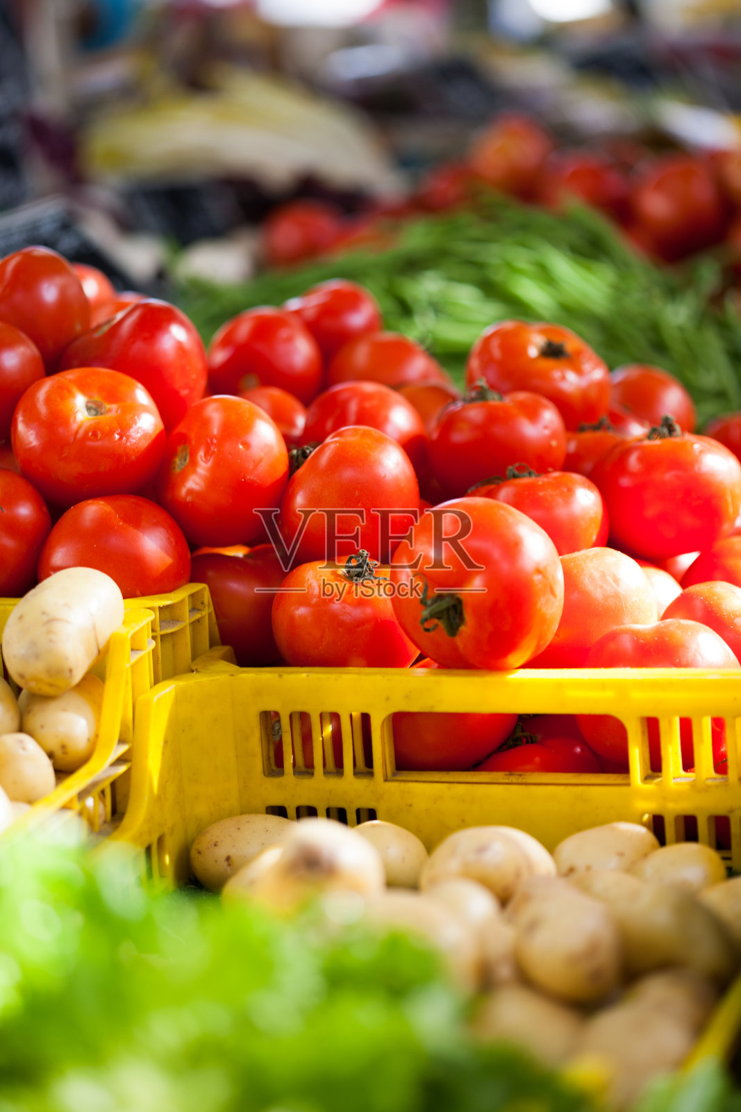 市场上的番茄照片摄影图片