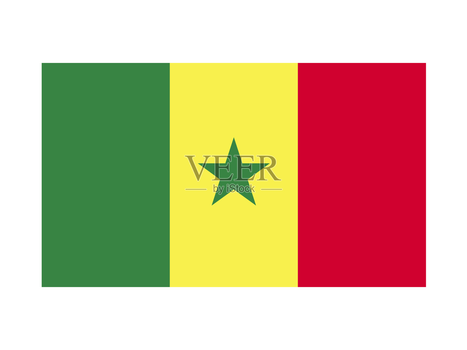 塞内加尔的旗帜插画图片素材