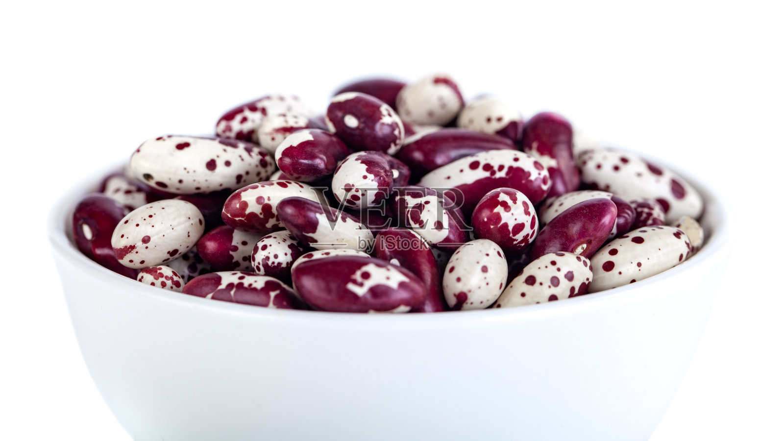 特写红豆在碗孤立在白色的背景照片摄影图片