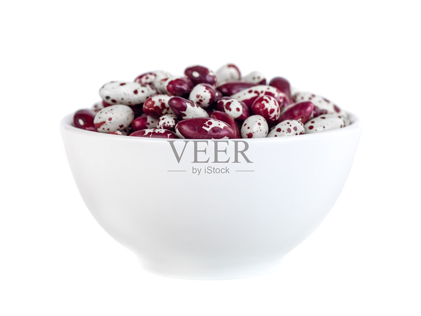 特写红豆在碗孤立在白色的背景照片摄影图片