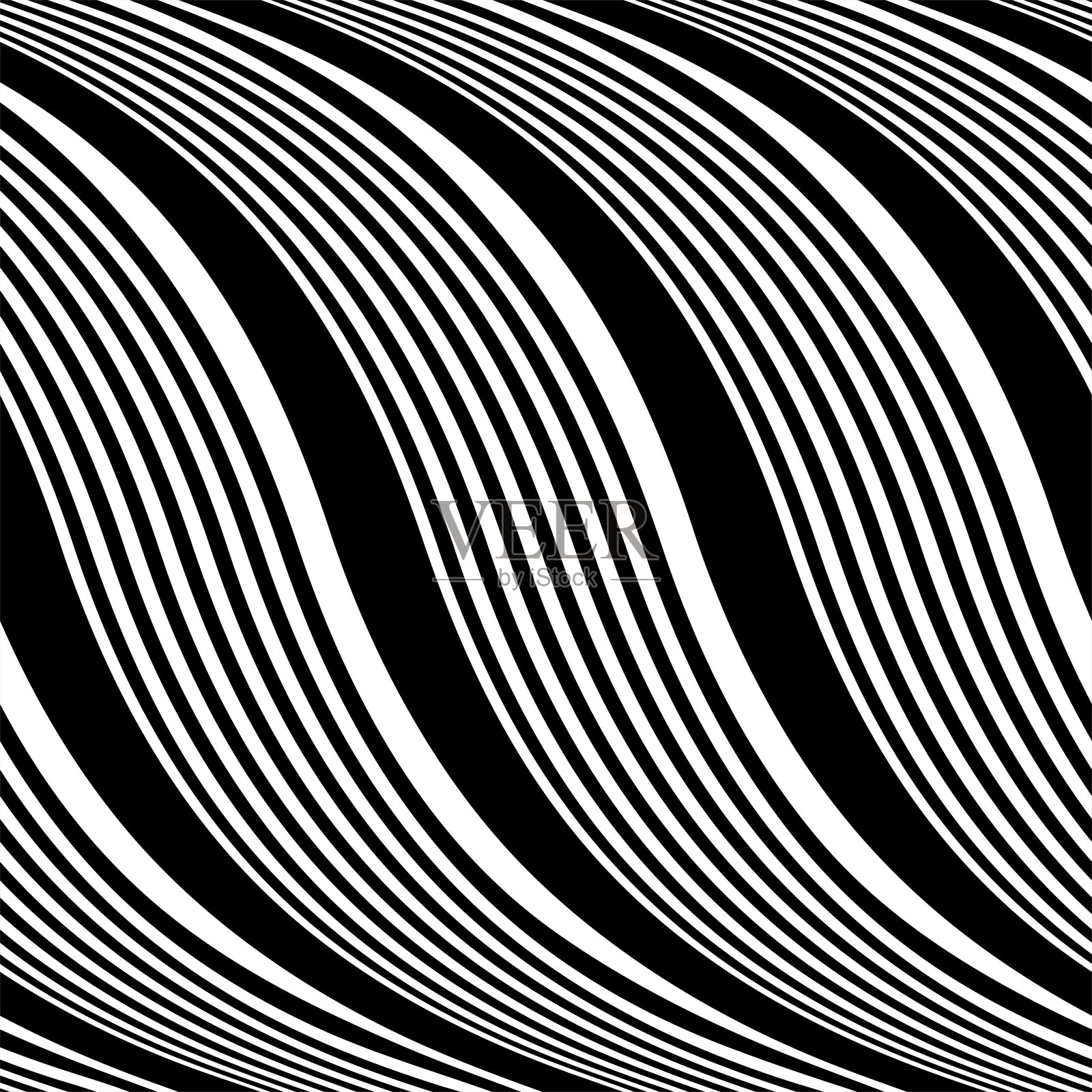 无缝现代几何纹理图案装饰和纺织品。黑色和白色形状，用于纺织织物印花和墙纸。插画图片素材