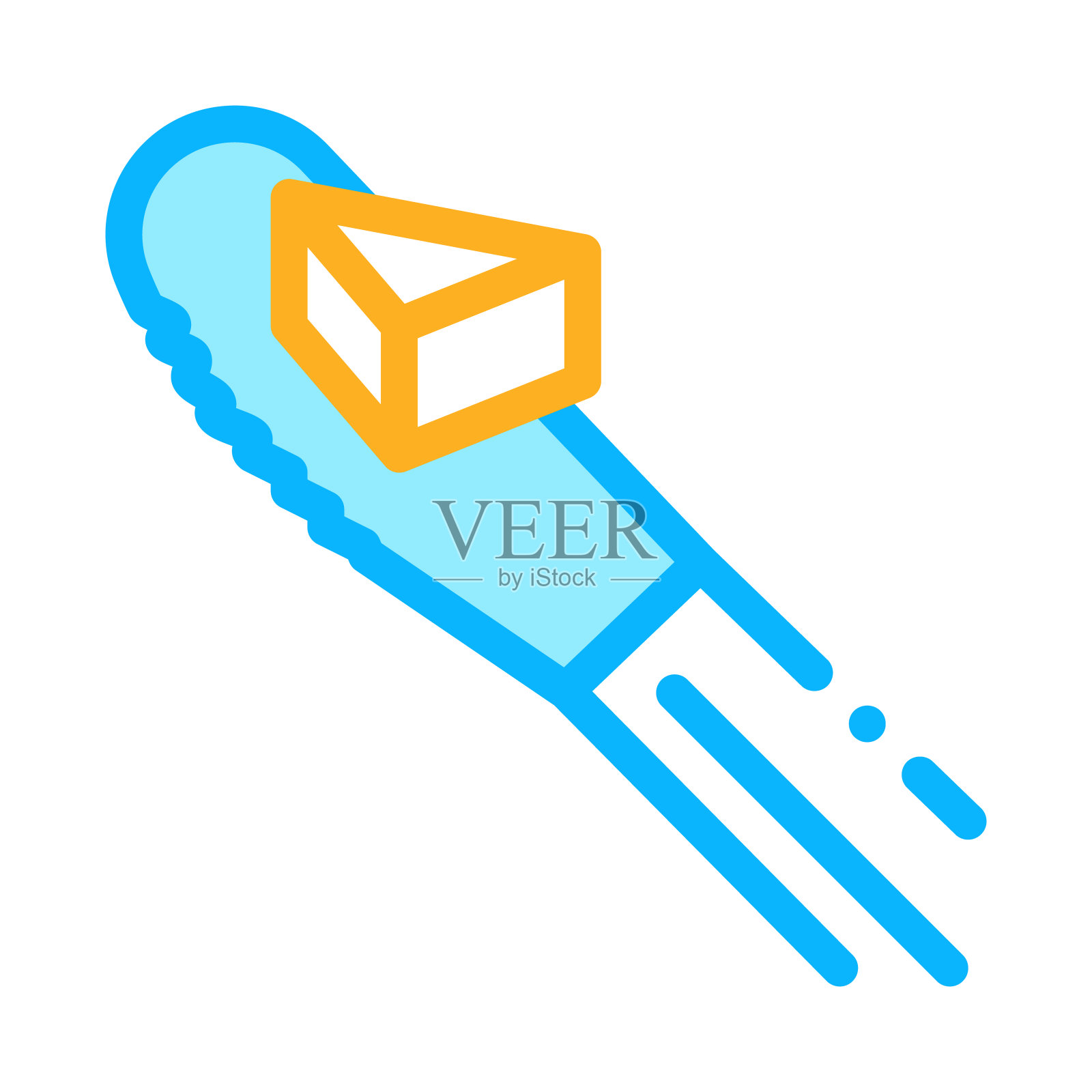 一块黄油刀图标矢量轮廓插图插画图片素材