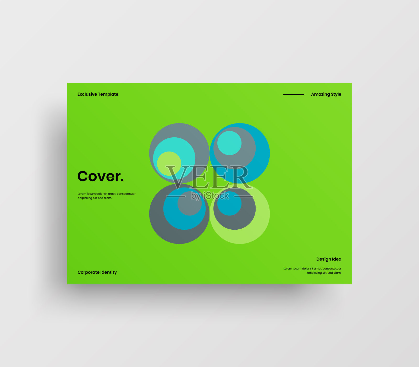 业务表示向量A4垂直方向首页模拟设置。公司报告封面抽象几何插图设计布局捆绑。公司标识手册模板收集。设计模板素材