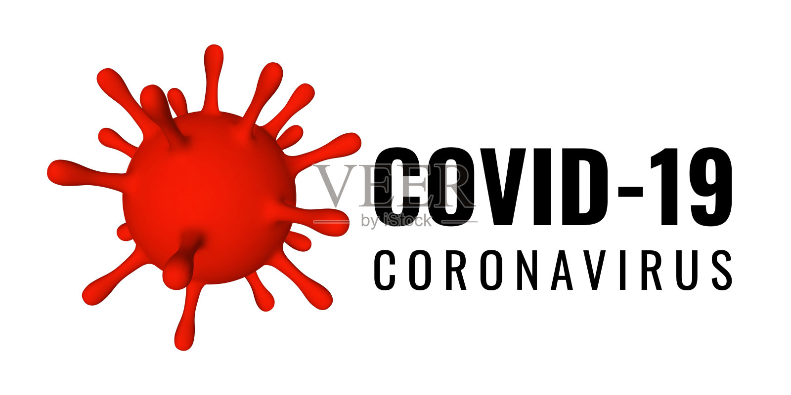 冠状病毒Covid-19, 2019 - nkov。三维图解病毒单位。世界流行的概念。矢量图插画图片素材