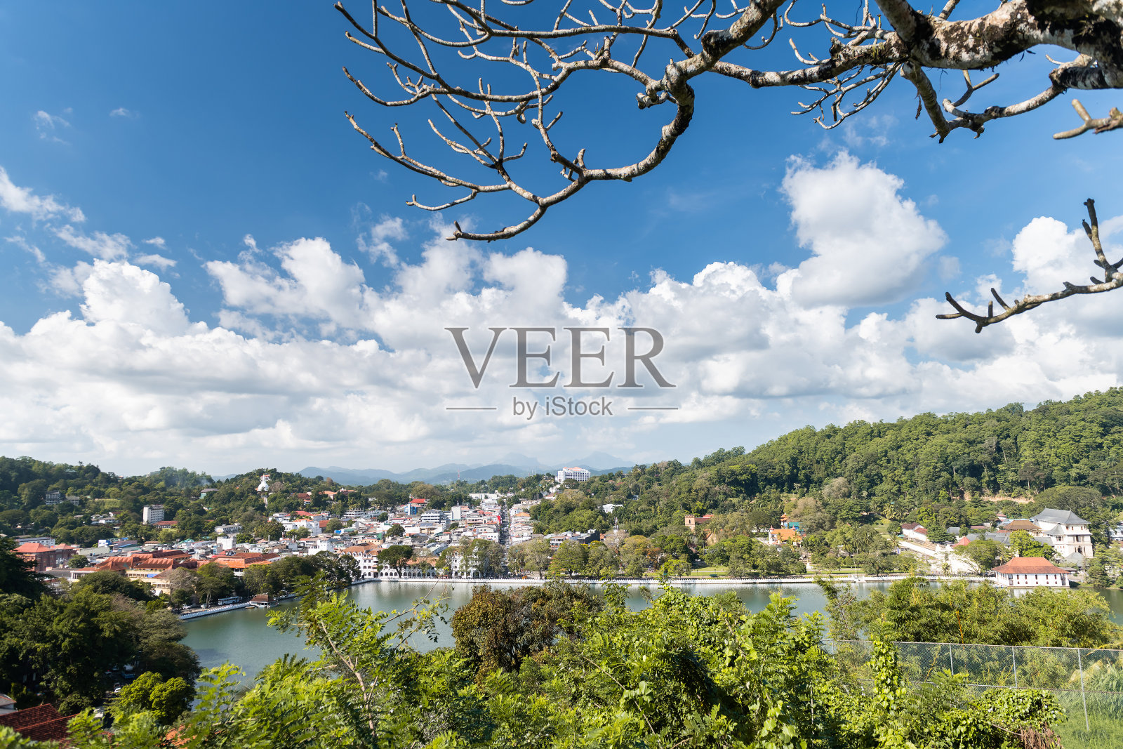 美丽的康提城市和湖泊，康提，斯里兰卡照片摄影图片