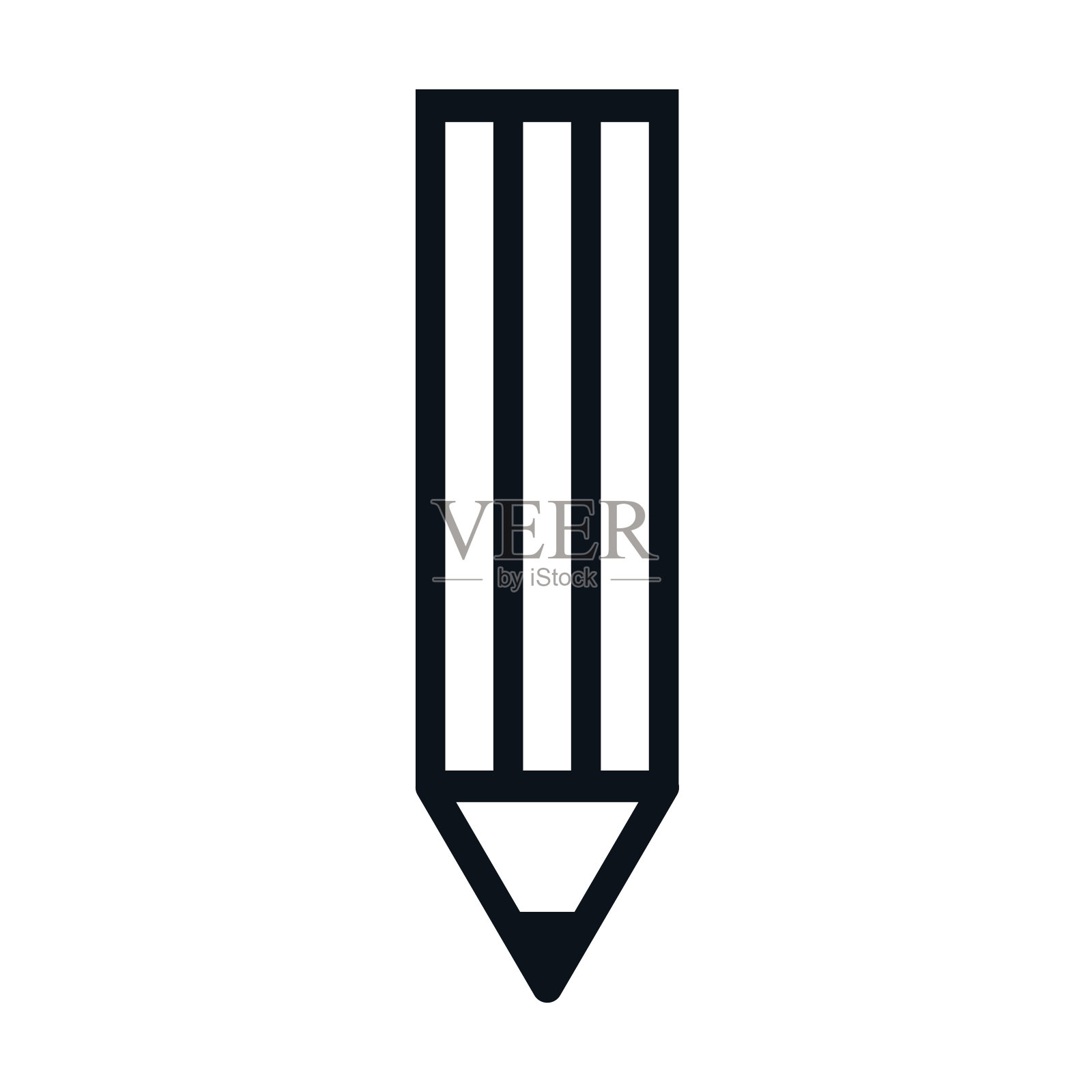 单色铅笔商业图标。插画图片素材