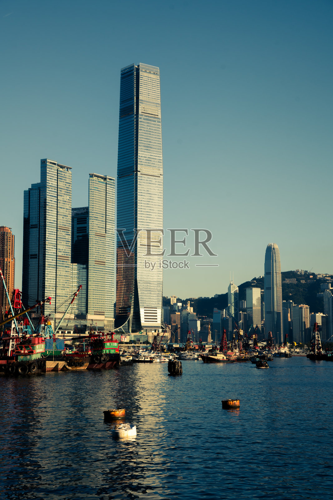 油麻地避风塘及西九龙照片摄影图片