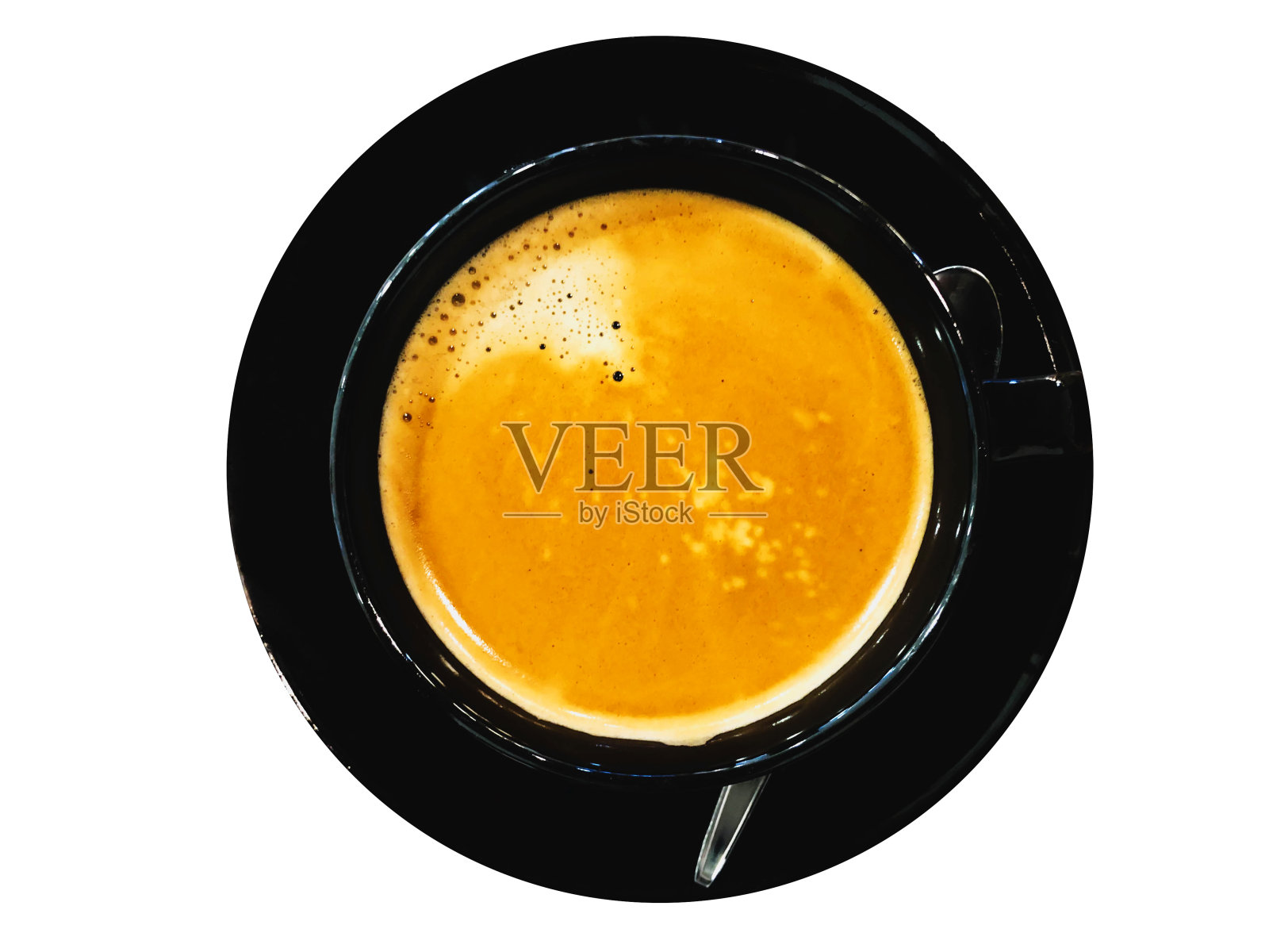 顶视图的黑咖啡杯照片摄影图片