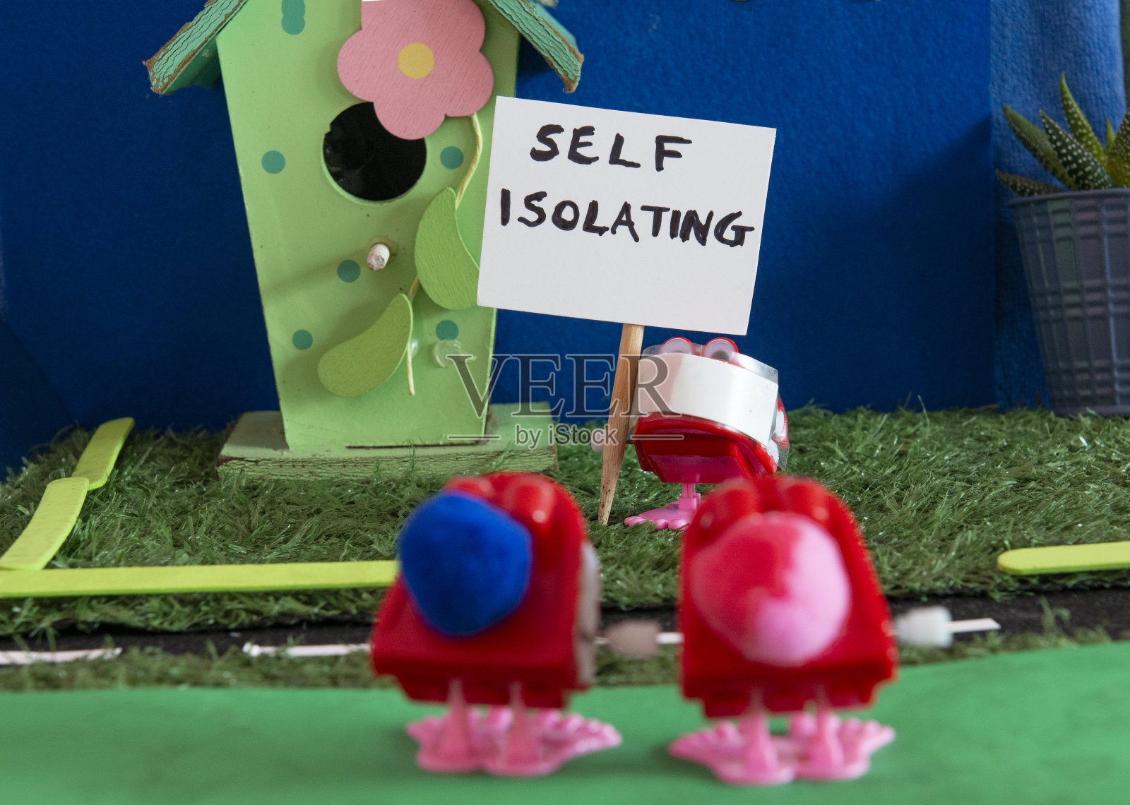 冠状病毒自我隔离照片摄影图片