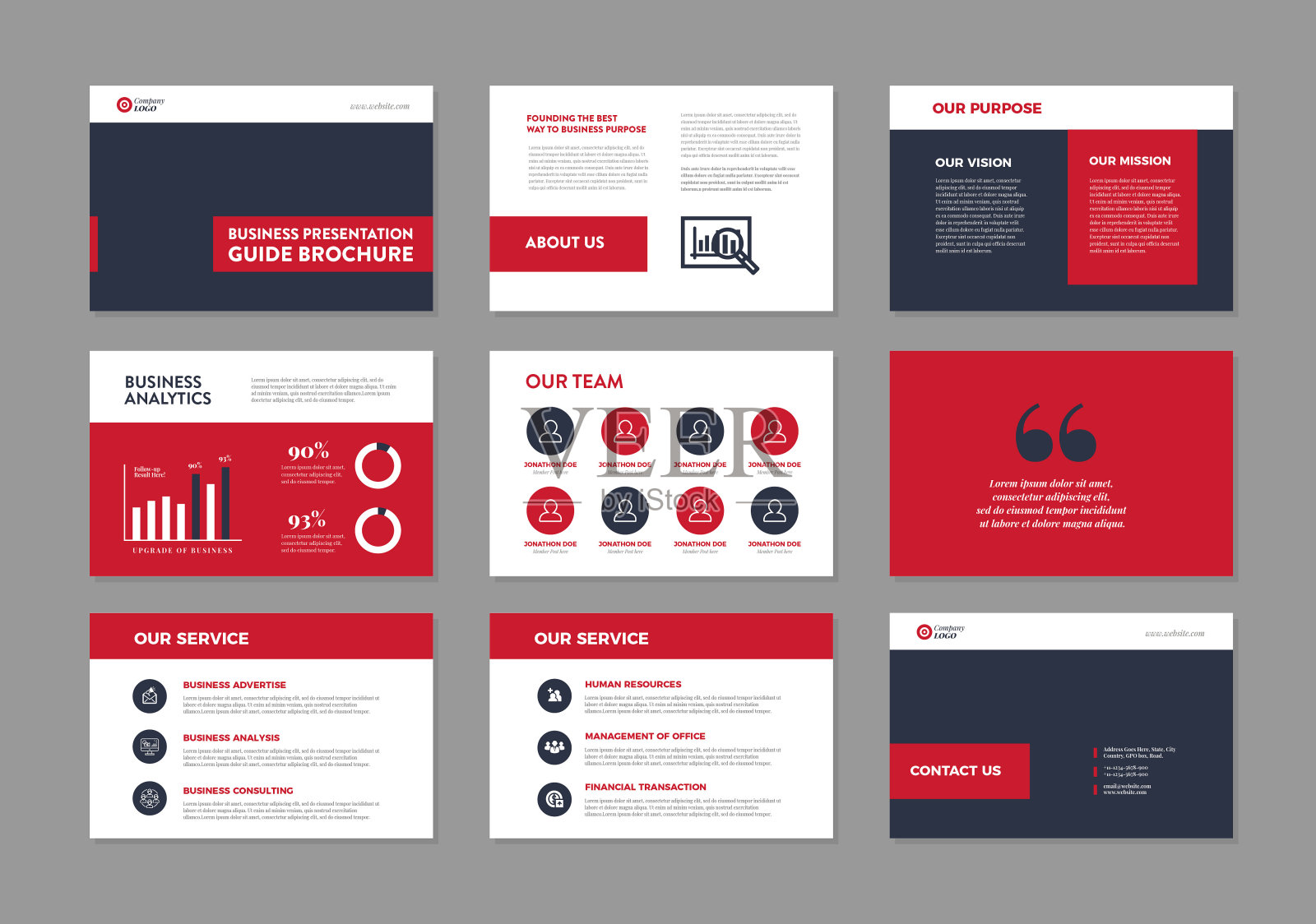 景观矢量业务Powerpoint /基调演讲指南模板小册子设计模板素材