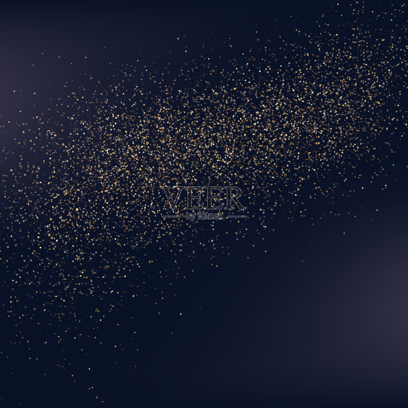 圣诞背景与金色的灯光。每股收益10向量插画图片素材