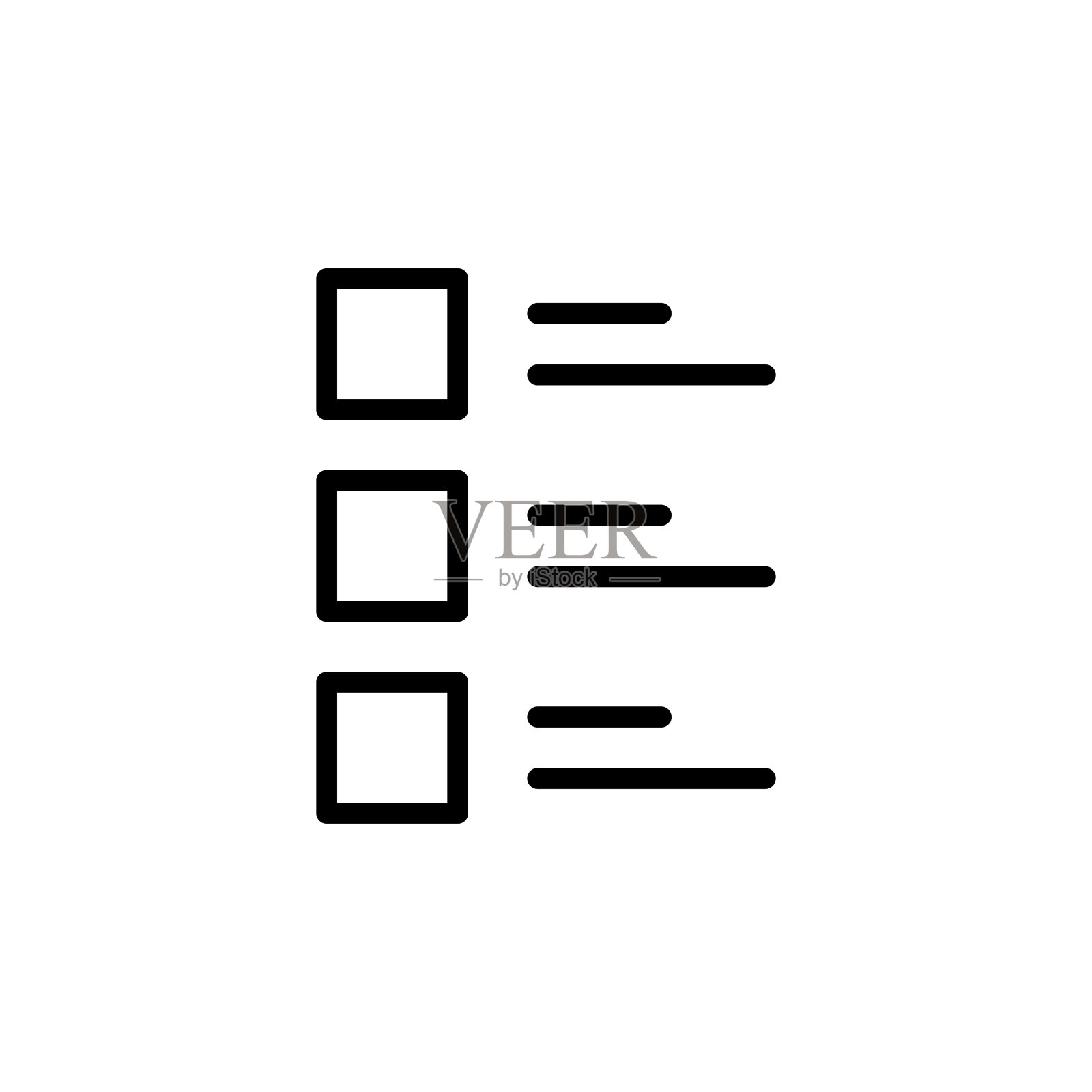 简单的列表行图标。图标素材