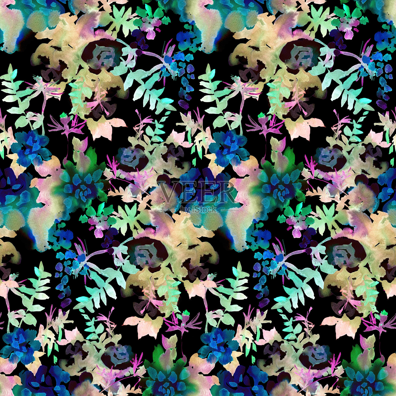 花卉无缝模式插画图片素材