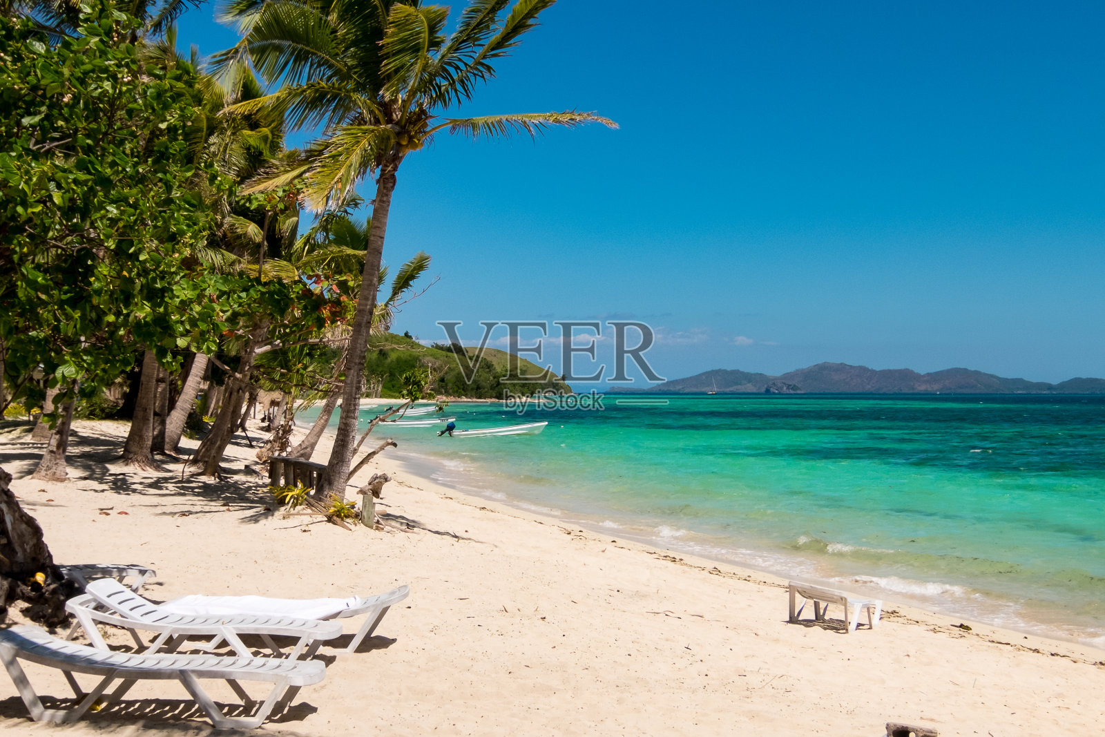 斐济海滩照片摄影图片