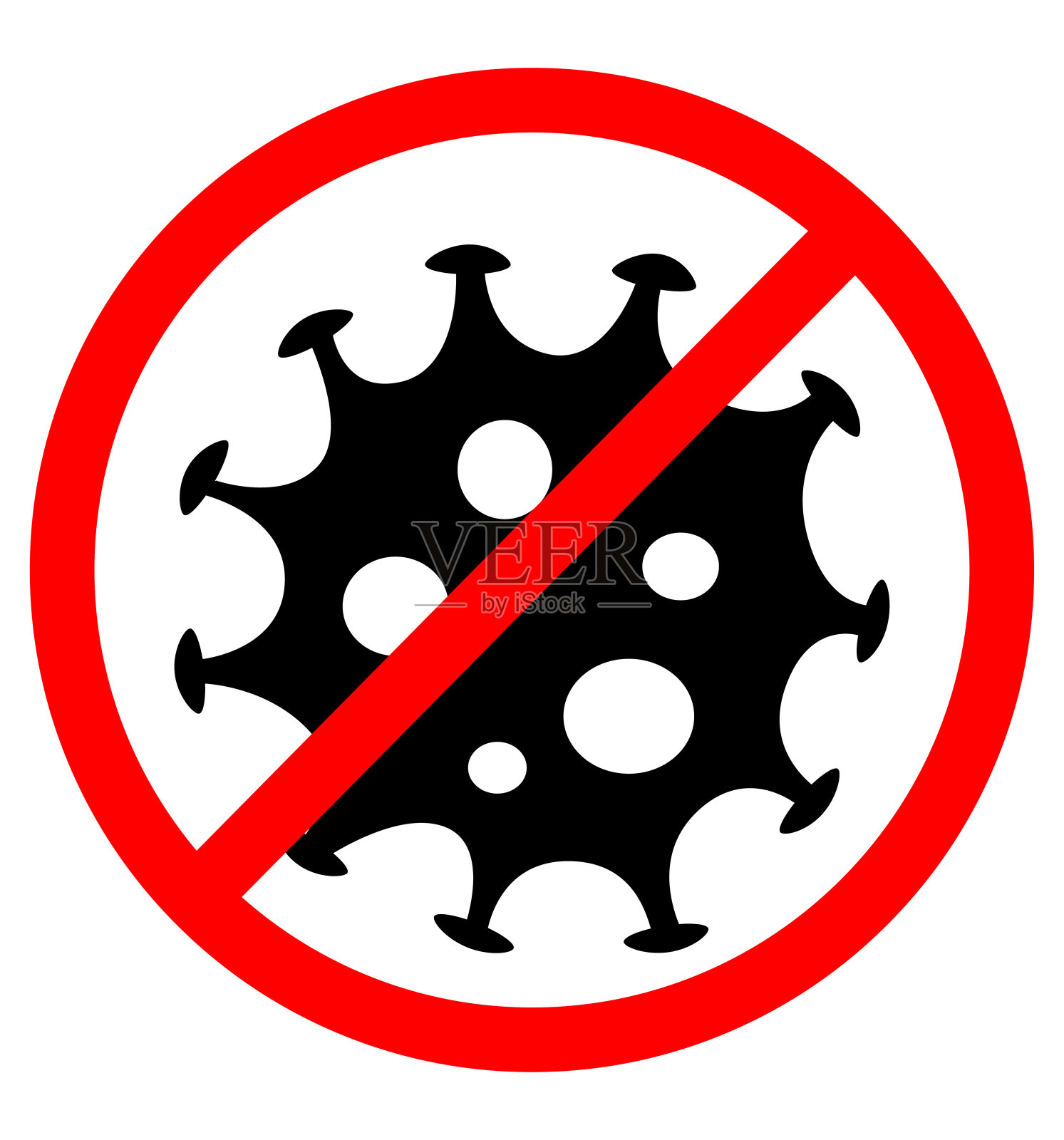 标志停止冠状病毒警告冠状病毒爆发冠状病毒危险和公共卫生风险疾病和流感爆发大流行概念矢量插图插画图片素材