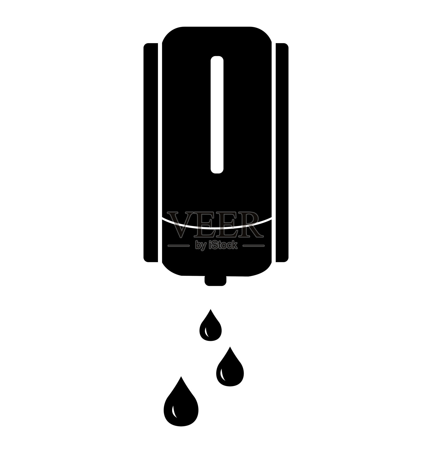 自动洗手液凝胶、手部消毒剂机、无触点液机、无触点酒精喷雾、红外清洁剂消毒、杀菌概念隔离、标志和图标模板载体插画图片素材