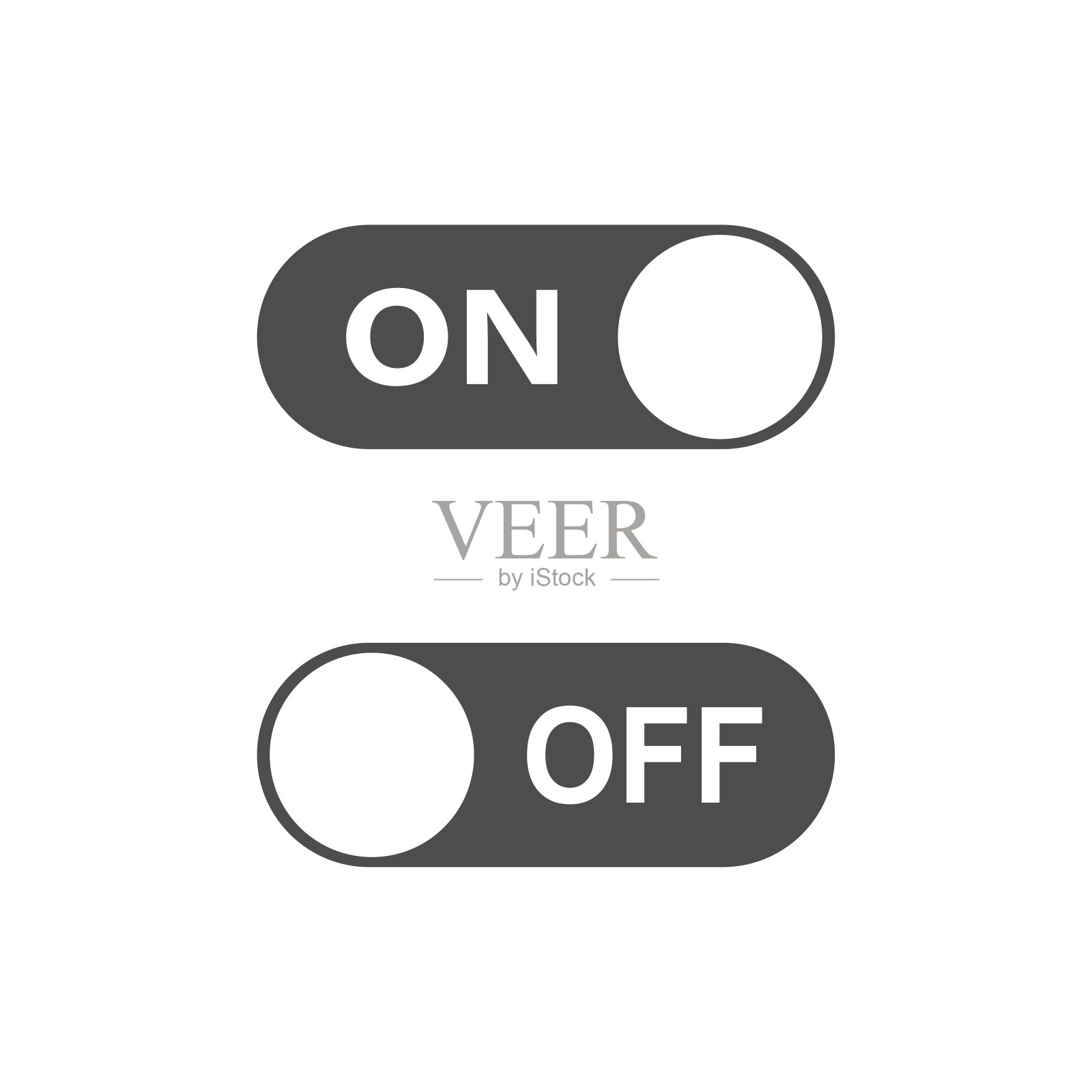 开关打开或关闭。启用或禁用的开关。切换设备到控制模式。滑动的元素。黑暗和白天模式。向量EPS 10设计元素图片