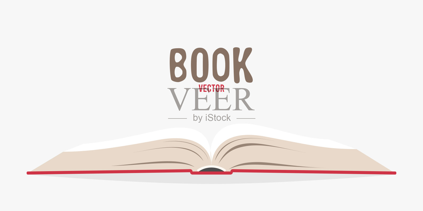 封面翻开书孤立。矢量图插画图片素材