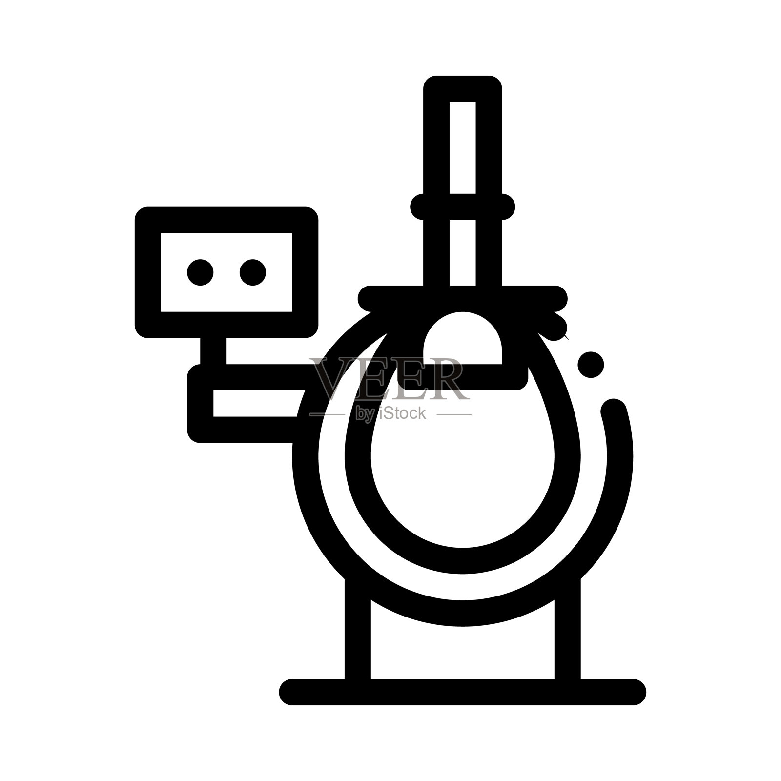 总线服务设备图标矢量轮廓插图插画图片素材