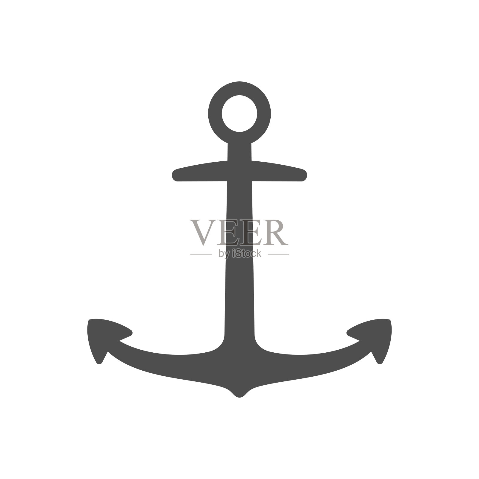 锚矢量单图标，独立独立的符号插画图片素材