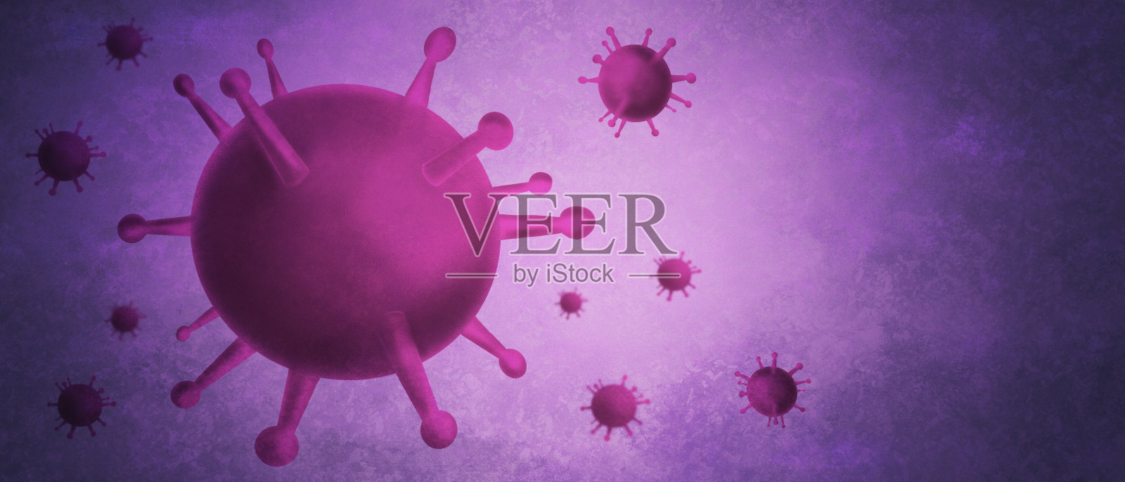 图解，显微镜下冠状病毒视图，病毒和疫苗的生产。冠状病毒发作有。插画图片素材