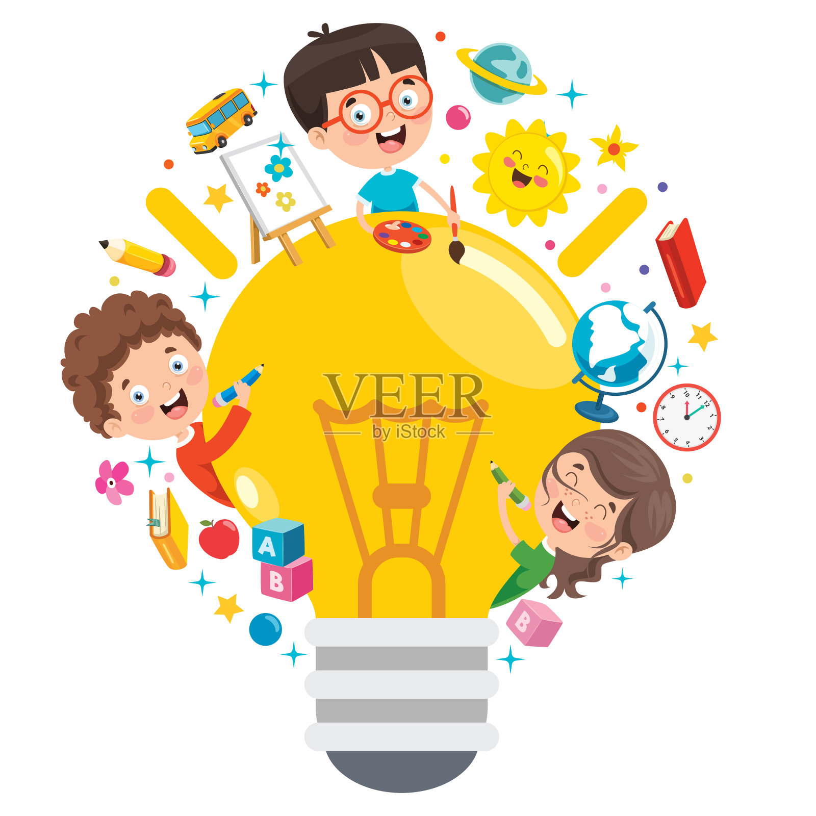 创意思维的概念设计插画图片素材