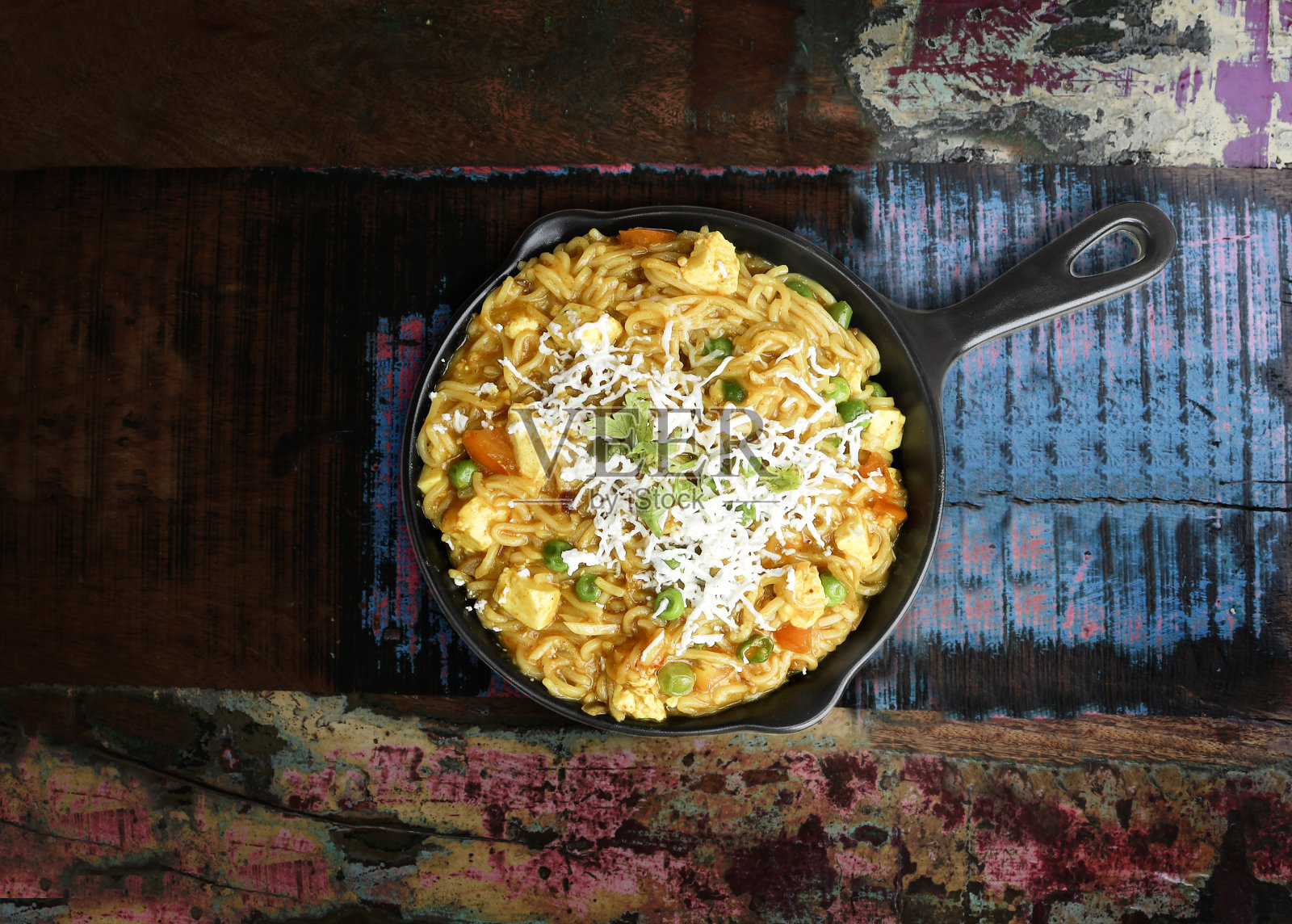 印度奶酪玛吉面条照片摄影图片