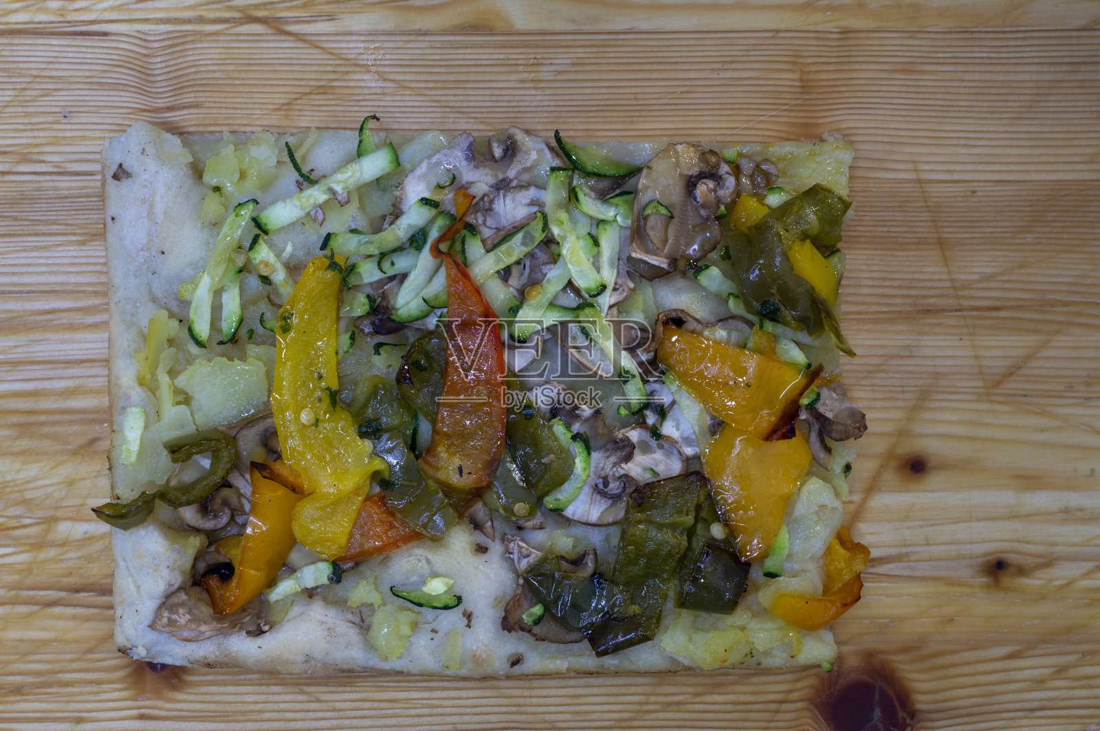 披萨和意大利佛卡夏切照片摄影图片