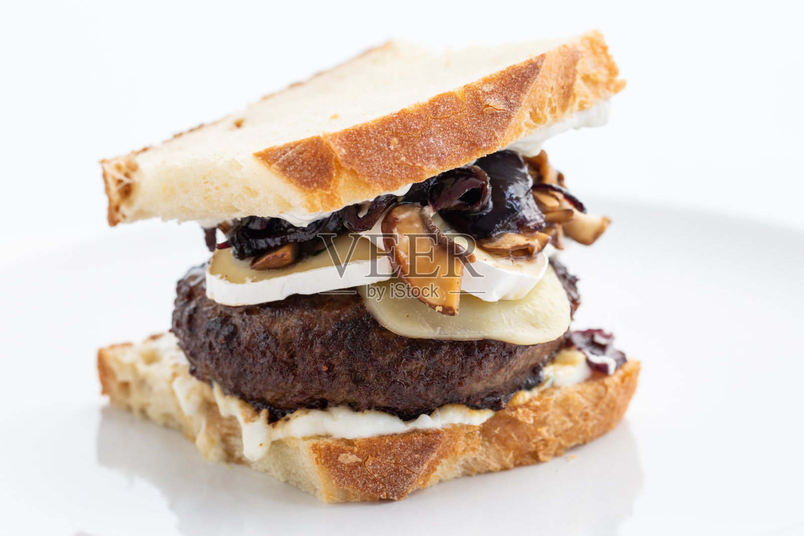 自制芝士汉堡和面包的特写照片摄影图片