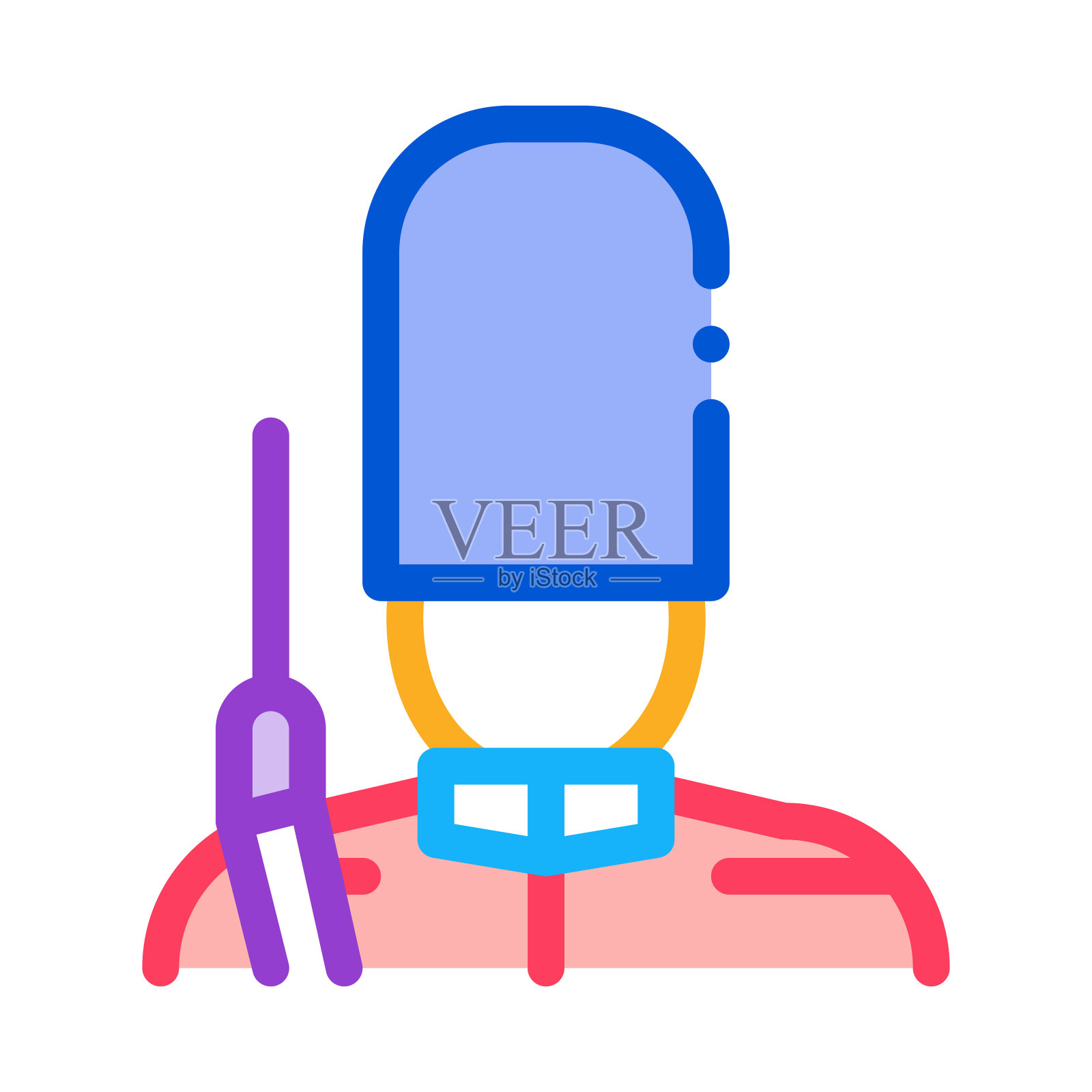 皇家卫队图标矢量轮廓插图插画图片素材