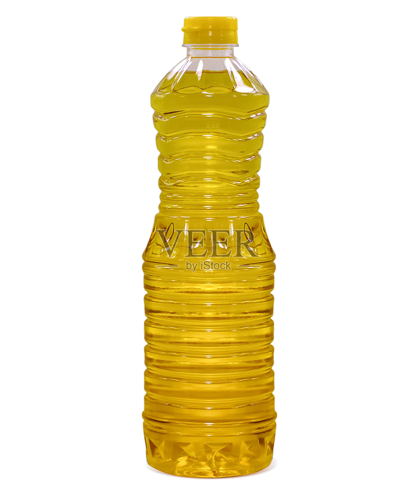 白色背景上隔离的棕榈油容器照片摄影图片