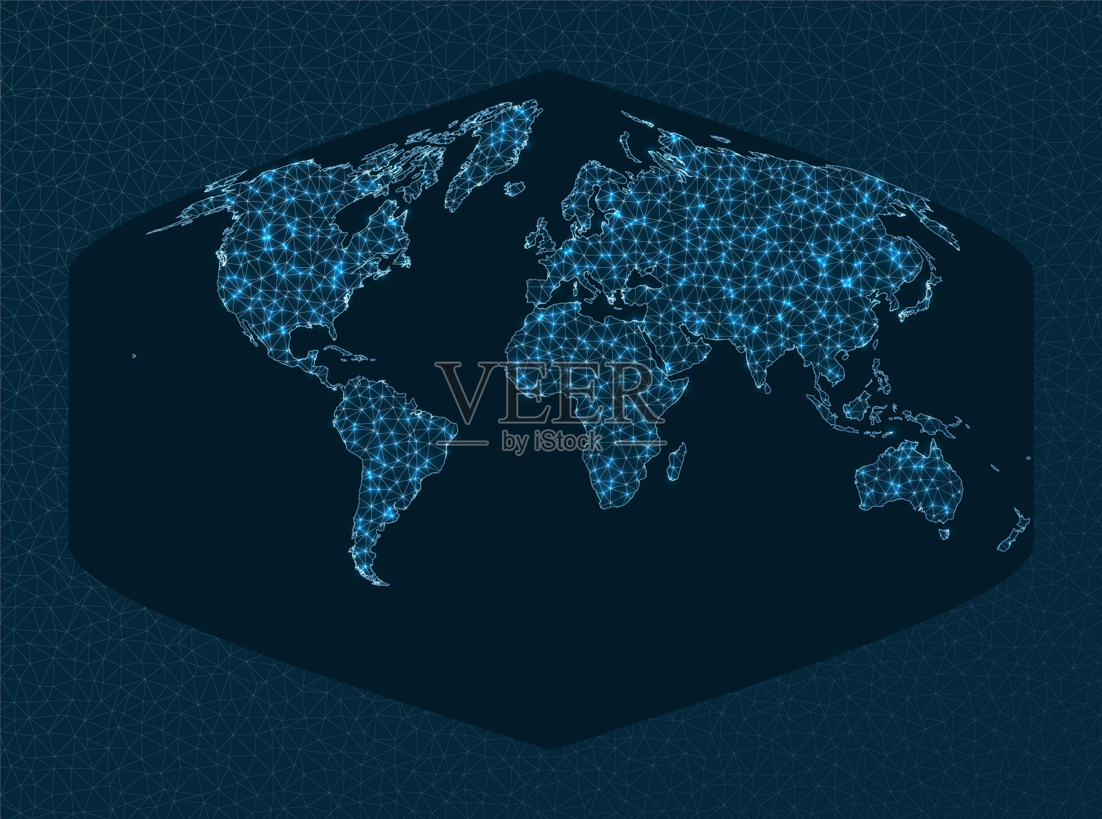 全球网络图解。插画图片素材